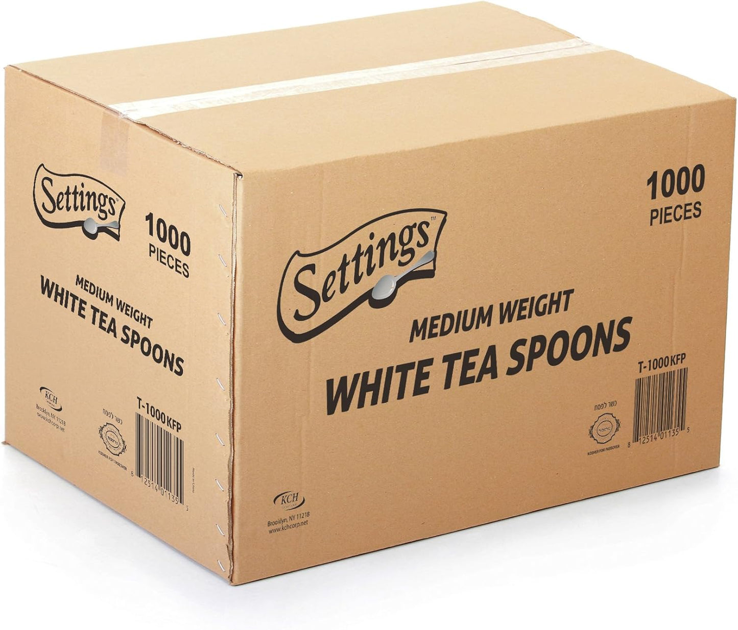 Settings 1000 Count White Plastic Spoons – Disposable Cutlery for Parties, Events, Catering, and Takeout