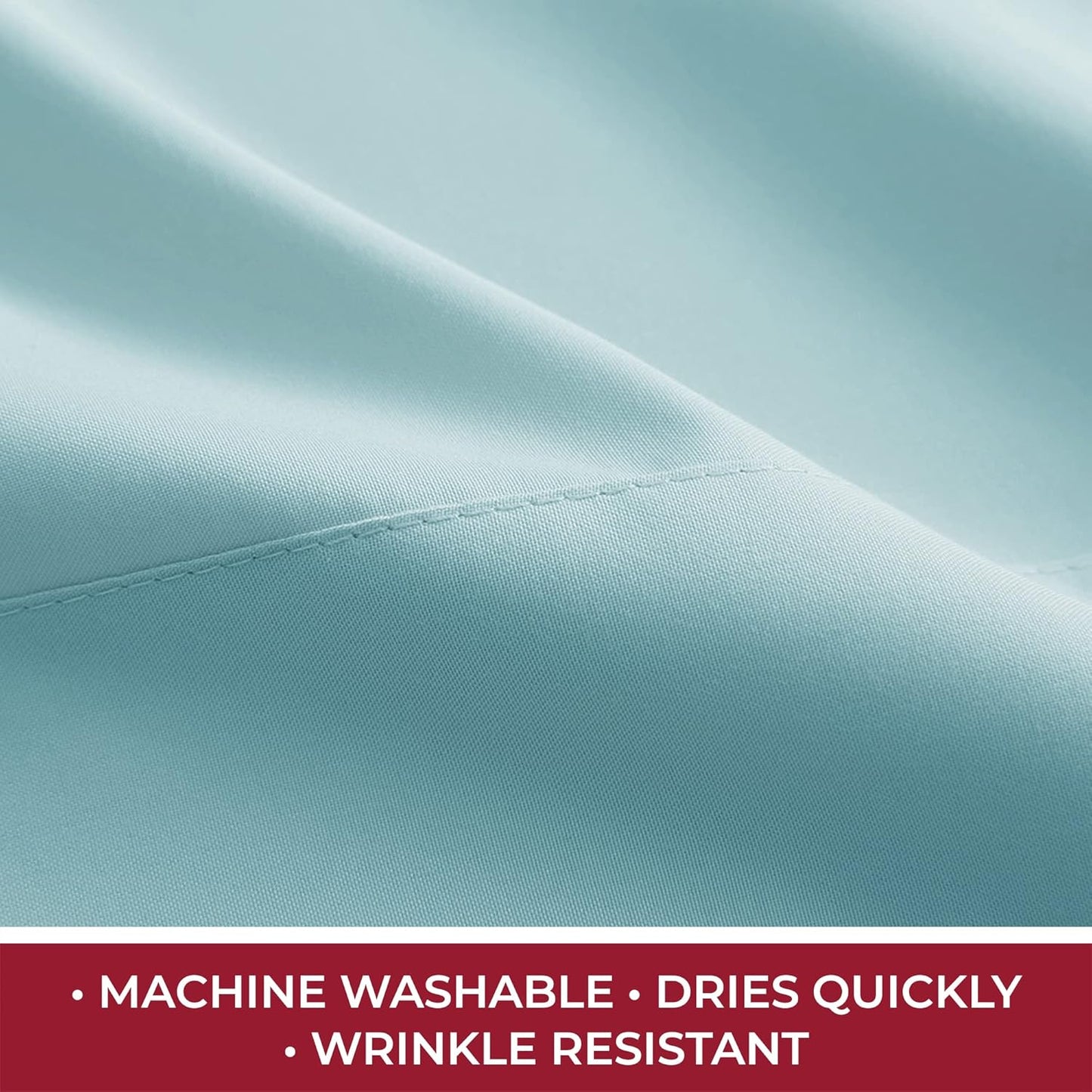 Mellanni RV Short Queen Sheets - 4 PC Iconic Collection Bedding - Hotel Luxury, Extra Soft, Cooling Bed Sheets - Deep Pocket up to 10 inch (RV/Short Queen, Spa Blue)