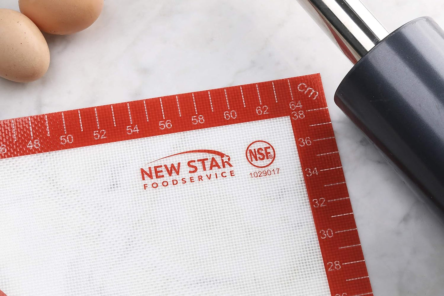 New Star 1029017 Non-Slip Silicone Pastry Mat, Extra Large with Measurements, 16x26'', NSF Certified