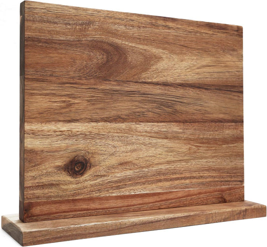 Resafy Large Magnetic Knife Holder,Acacia Wooden Magnetic Knife Block 16 X 12 Inches,Rack Magnetic Universal Stands with Strong Enhanced Magnets Strip Kitchen Storage Cutlery Organizer Without Knifves