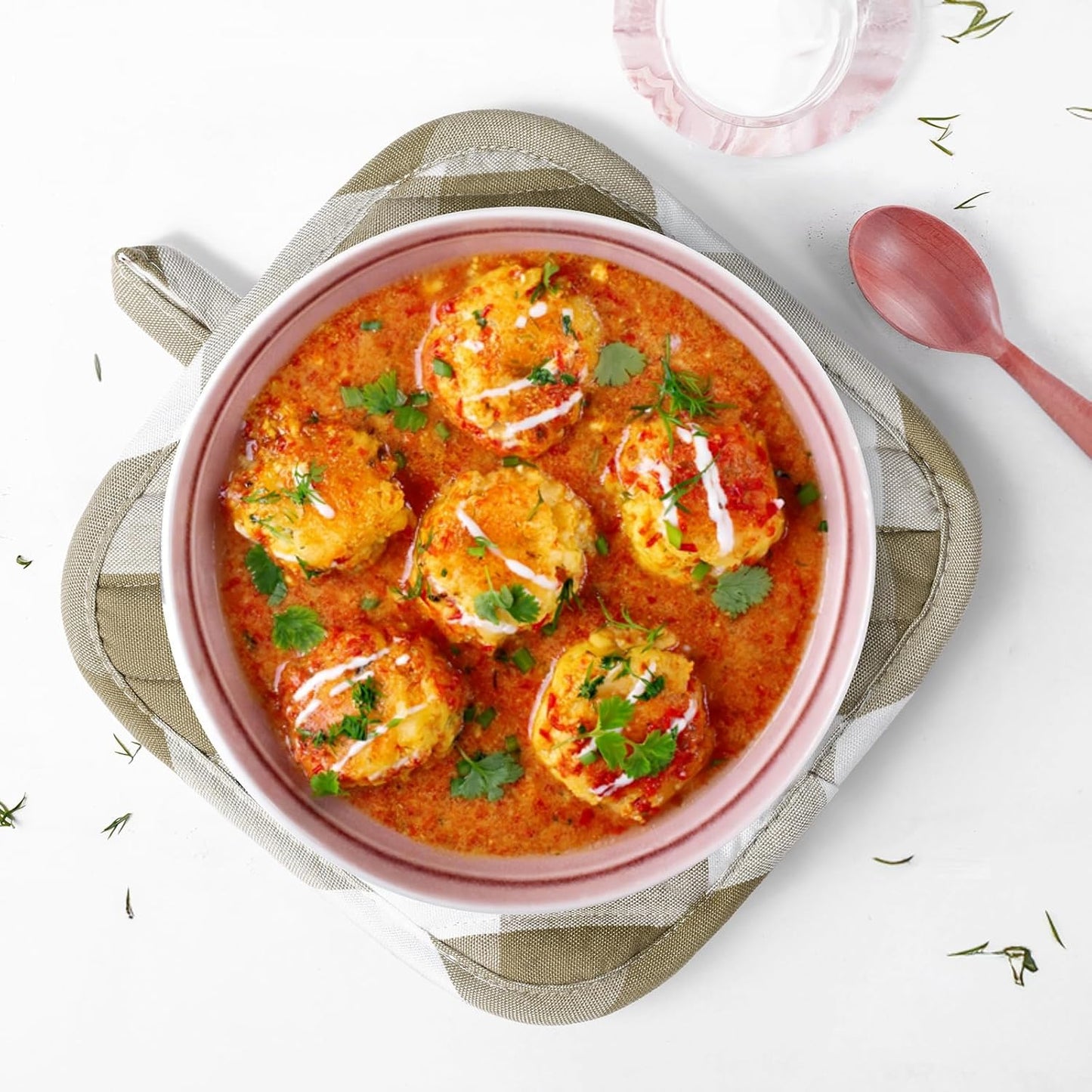 Cotton Pot Holders for Kitchen Heat Resistant Potholder, Hot Pads, Trivet Coaster Non-Slip Potholders Set for Cooking and Baking (2, Light Brown Plaid, Square，8.27 in²)