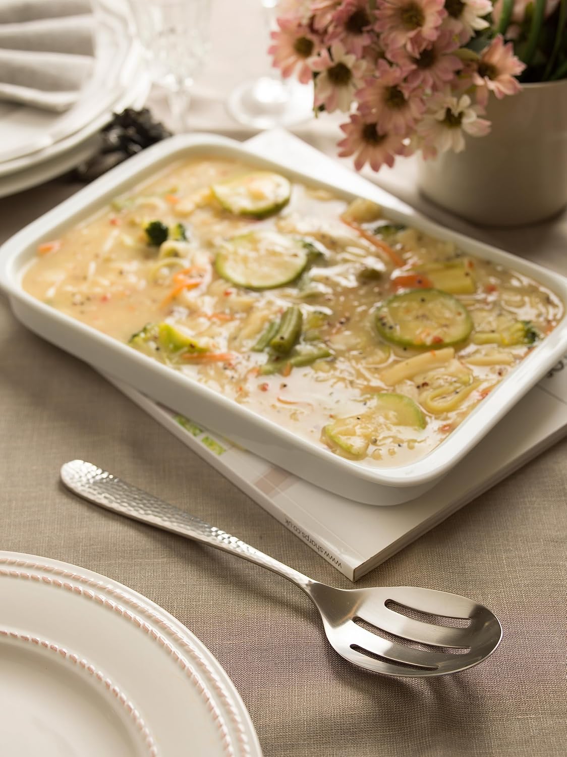 Matte Silverware Set, 18/10 Stainless Steel Satin Flatware, Modern Brushed Finish Cutlery, Dishwasher Safe & Durable, Built to Last (10-Piece Serving Set, Fidenza Hammered)