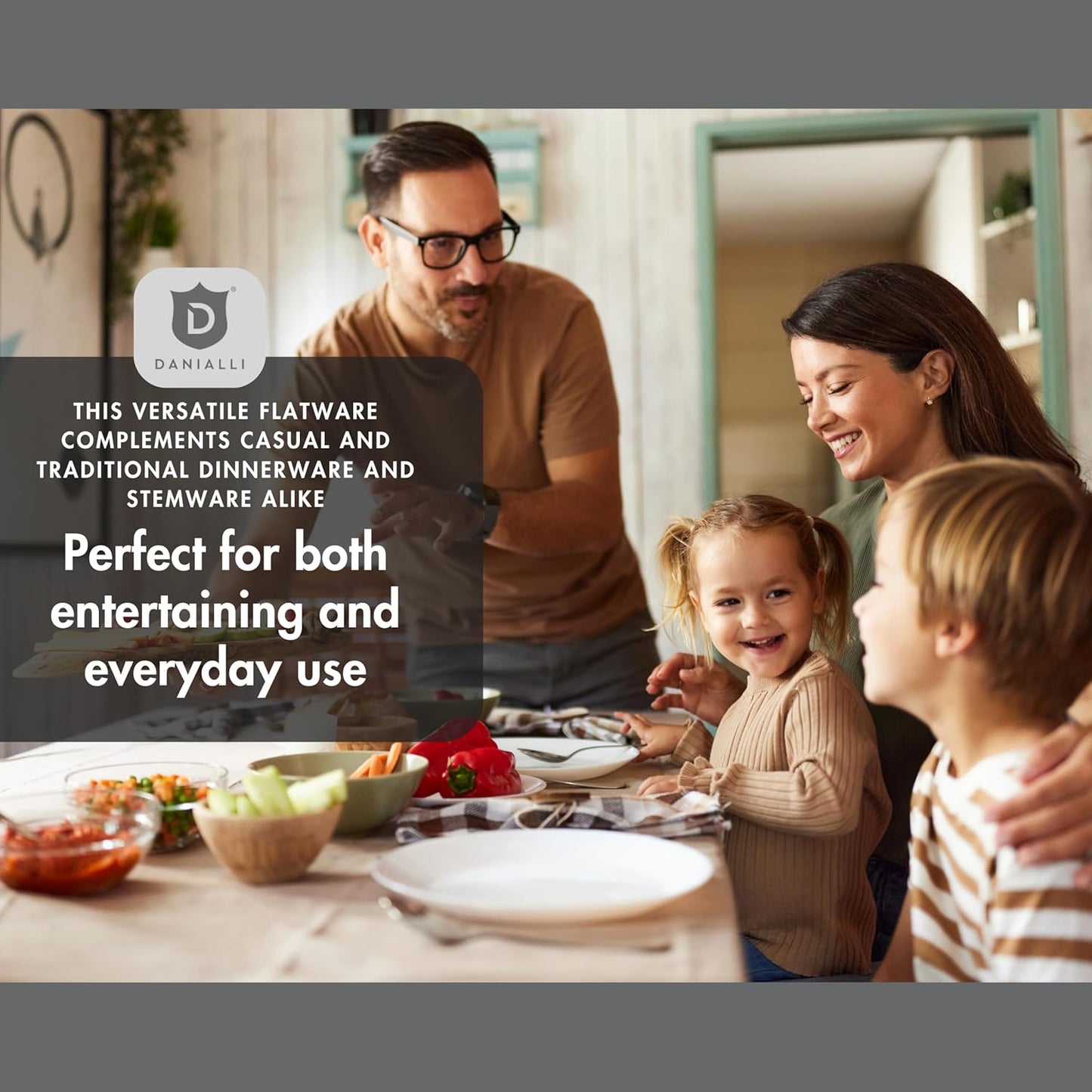 Hammered Silverware Set | Premium 18/10 Stainless Steel Flatware Service for 4 | Heavy-Duty & Dishwasher Safe | Built to Last (20-Piece, Marettimo Hammered)