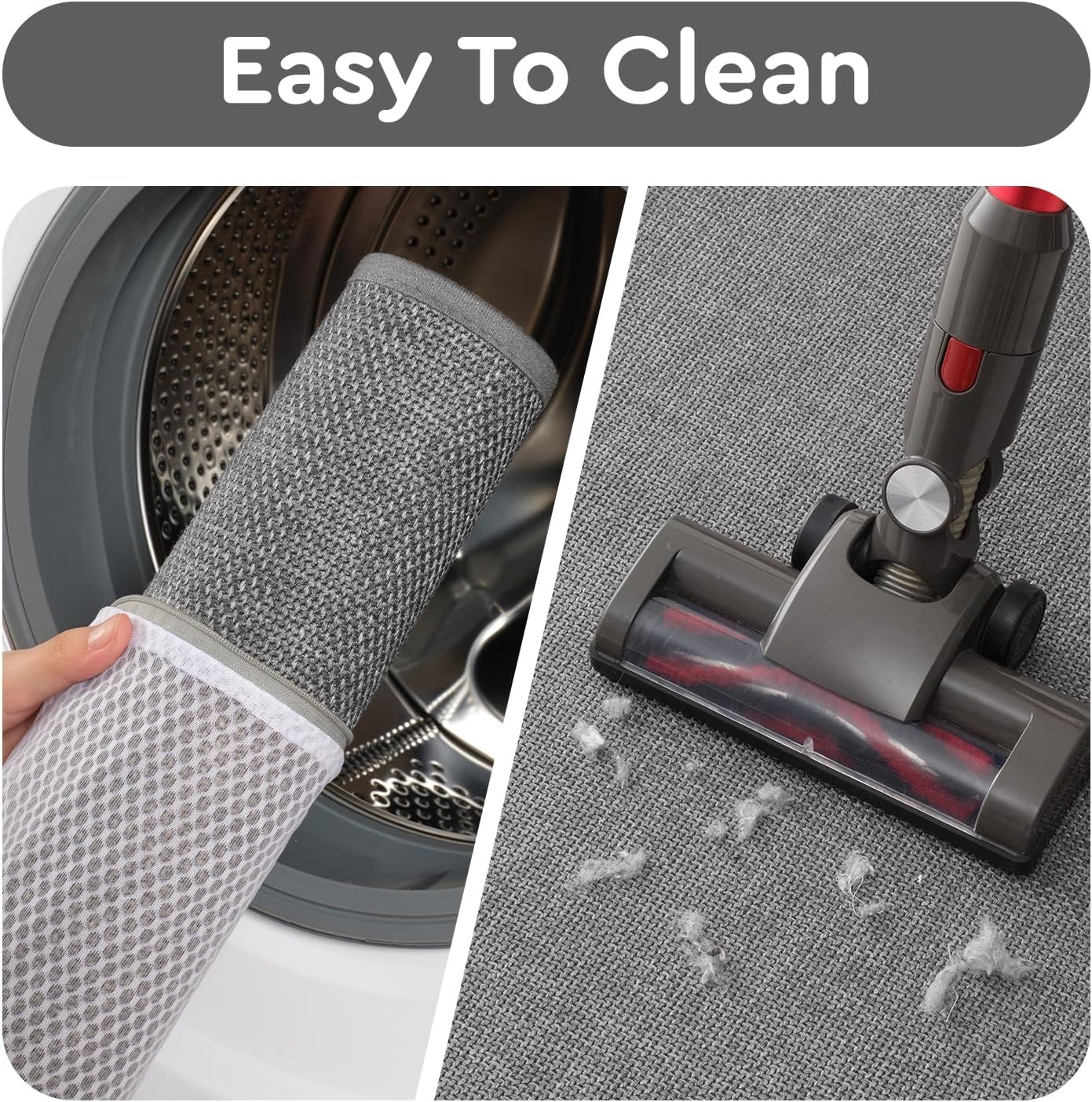 tchdio Kitchen Mats for Floor, Rubber Backed Kitchen Rugs Non Slip Washable, Superior Absorbent Kitchen Runner Rug Easy to Clean, Comfort Kitchen Floor Mat Front of Sink (Grey, 20" × 47")