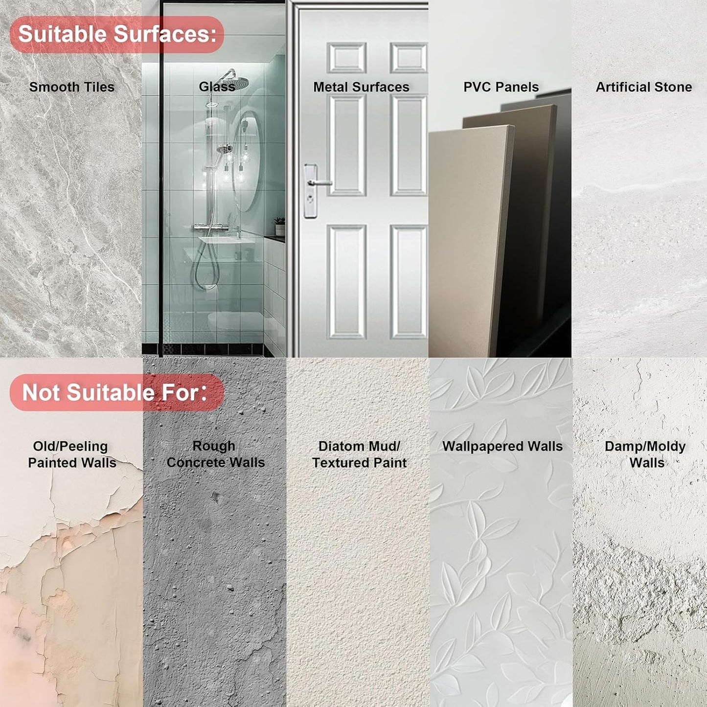 Aluminum Wall Hooks, No Drill Damage-Free Adhesive Hook, Product for Hanging Heavy Duty for Bathroom Kitchen Home (Slanting Square White Hook, 4)