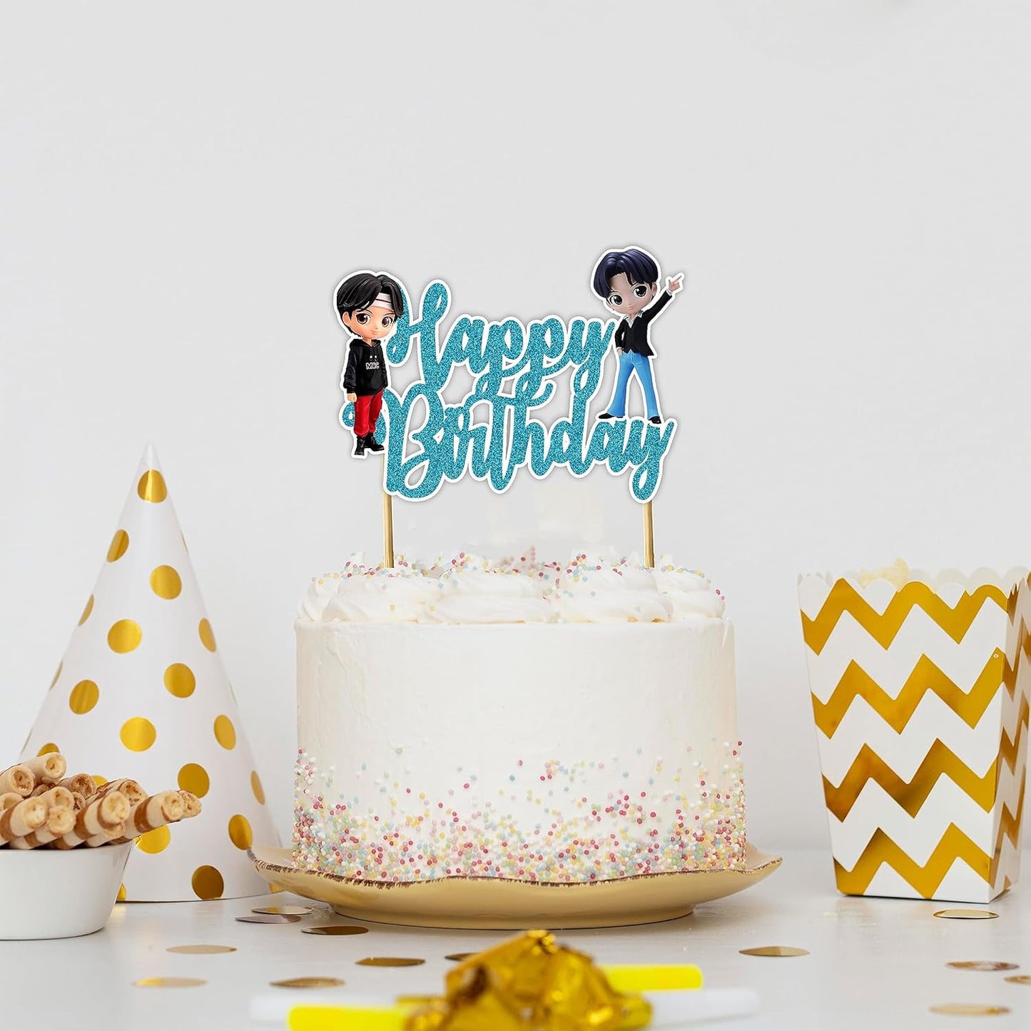 Seyal® Tiny Tan (BTS) Happy Birthday Cake Topper