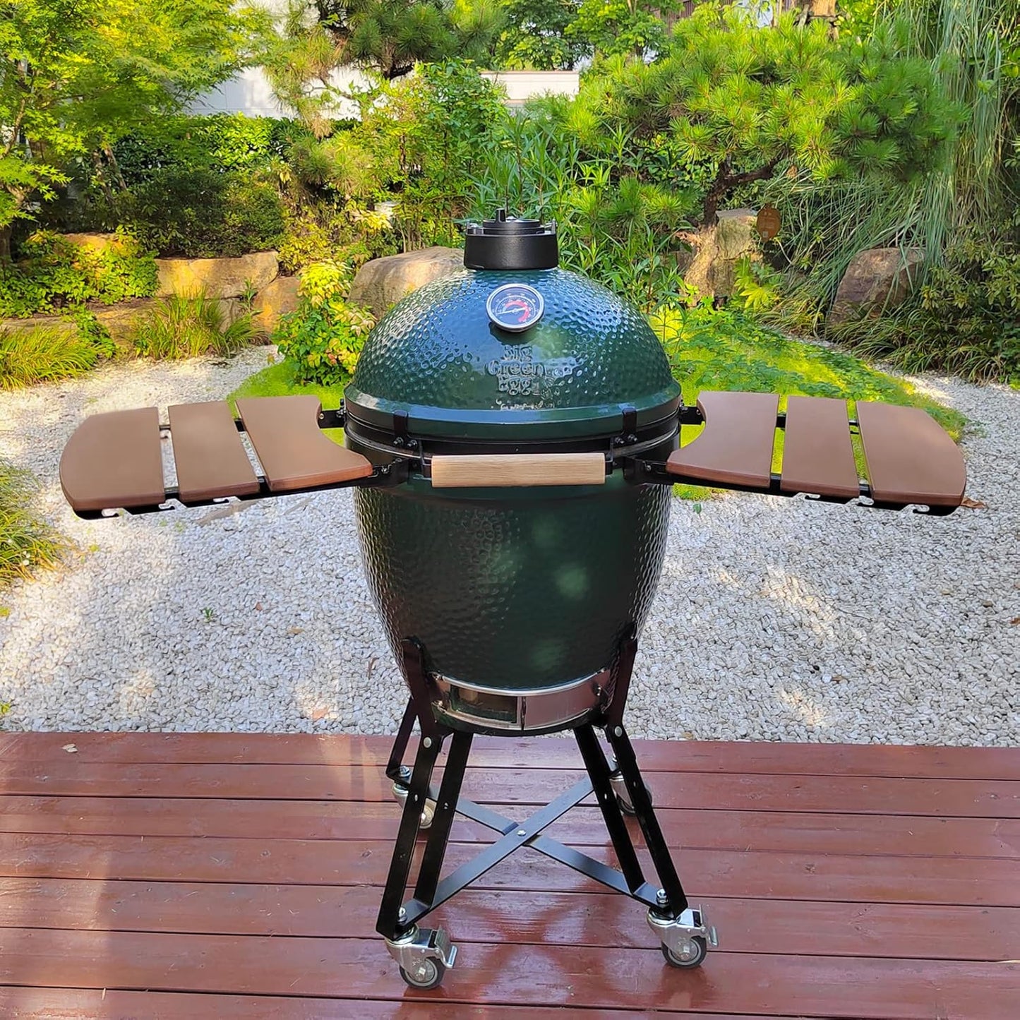 Side Shelves Big Green Egg Accessories, Composite 3 Slat Egg Mates for Large Big Green Egg with Folding Side Shelves Replacement Parts Grill & Smoker Accessories