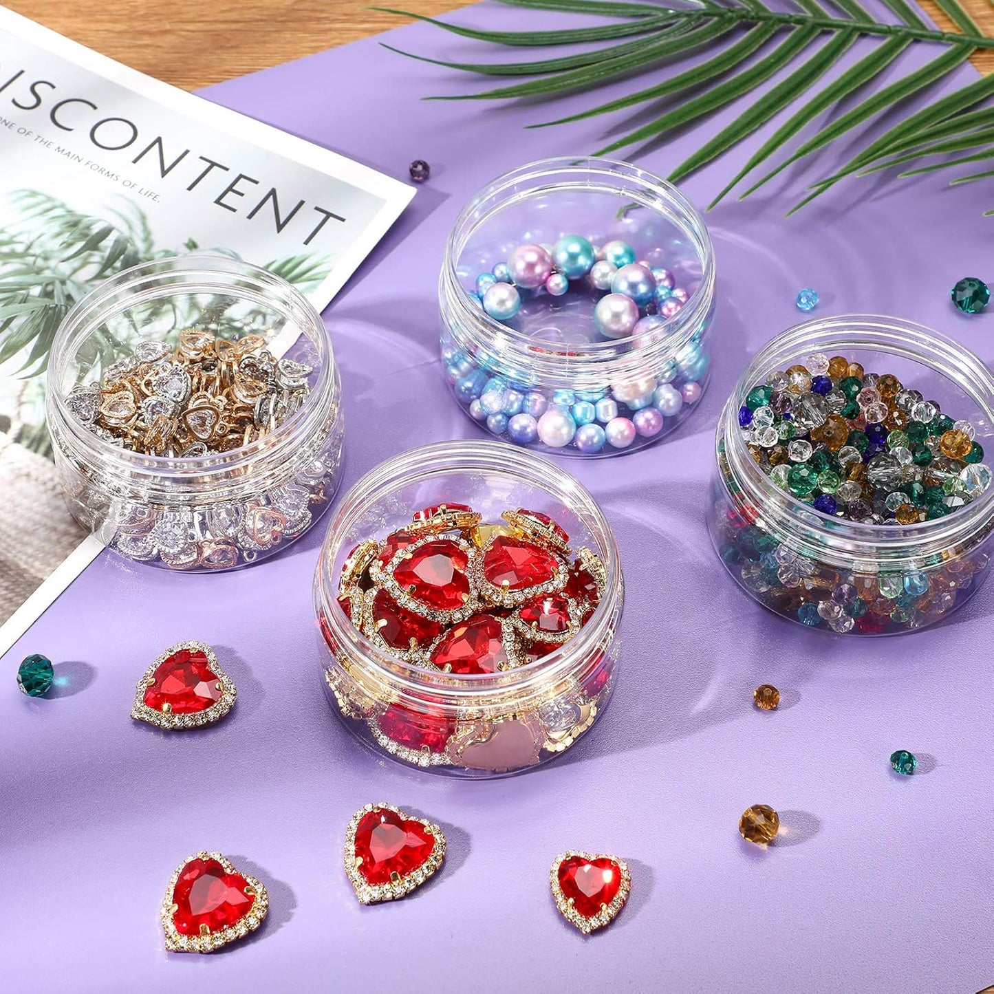 SATINIOR 6 Pack 3 oz Plastic Jars Containers with Lids Wide-mouth Refillable Leakproof Reusable Round Empty Jars for Travel Cosmetic Dry Food SpiceCandy Cookie Home Kitchen Organizing(Black)