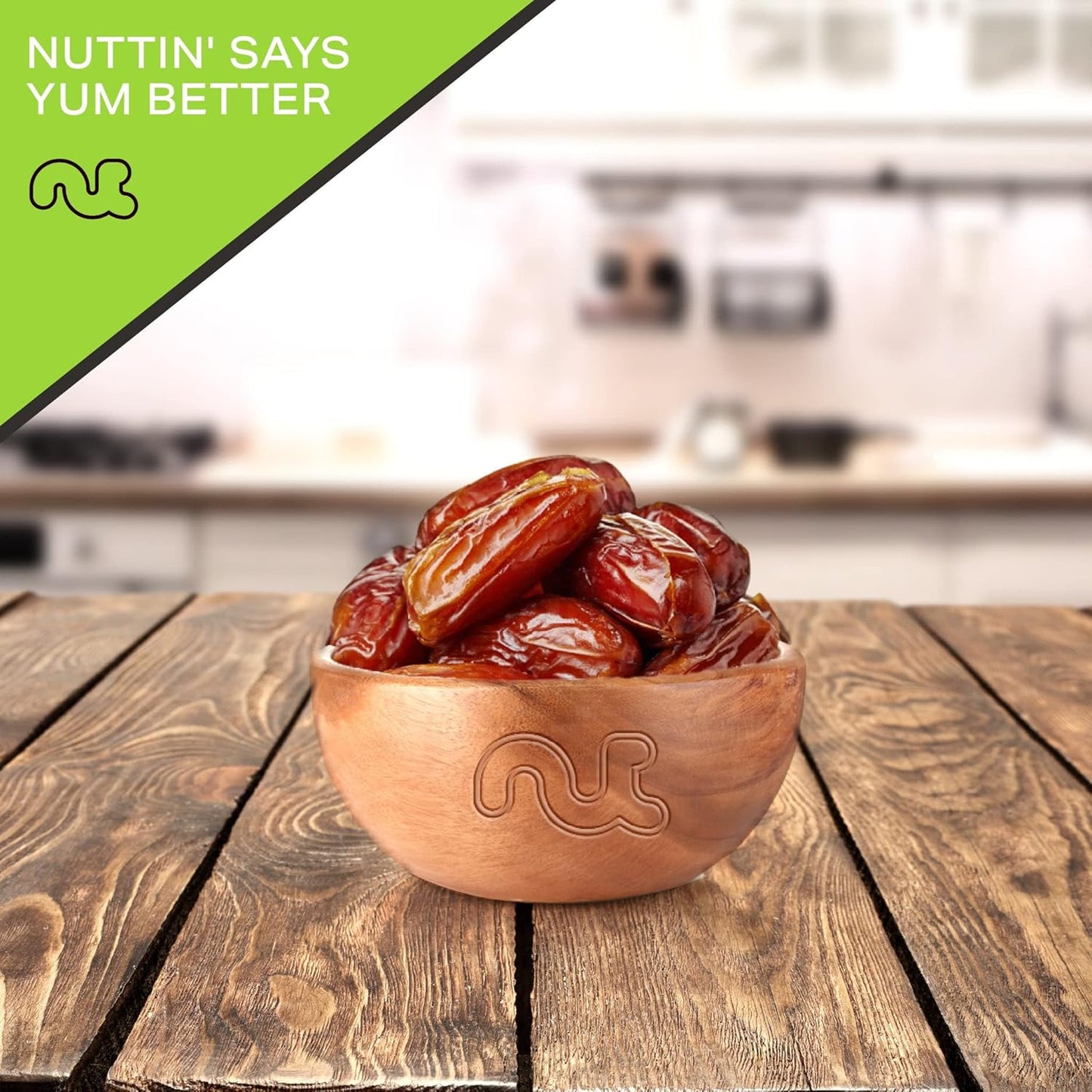 NUT CRAVINGS - Sun Dried Deglet Noor Dates Pitted, No Sugar Added (80oz, 5 Lbs) Bulk Dry Fruits Packed Fresh in Resealable Bag - Sweet Healthy Snack, Naturally Grown, Vegan, Kosher