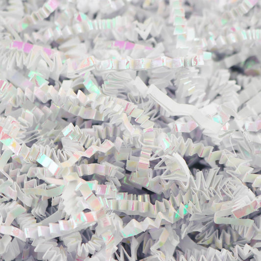 MagicWater Crinkle Cut Paper for Gift Baskets - 2LB - Diamond White - Perfect for Shredded Paper Filler, Basket Filler, Gift Boxes, Bridesmaid Gifts,Halloween Stuffers & More – Ideal for All Occasions