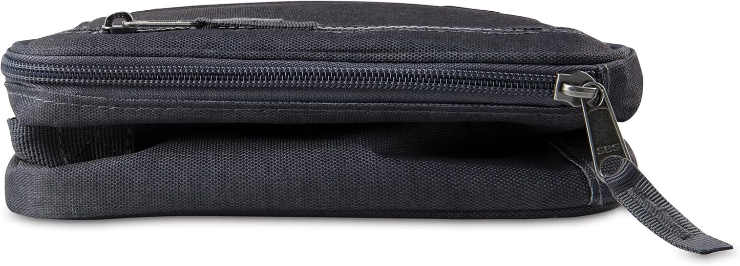 PackIt Freezable Classic Lunch Box, City Charcoal, Built with EcoFreeze® Technology, Collapsible, Reusable, Zip Closure With Front Pocket and Buckle Handle, For Work Lunch