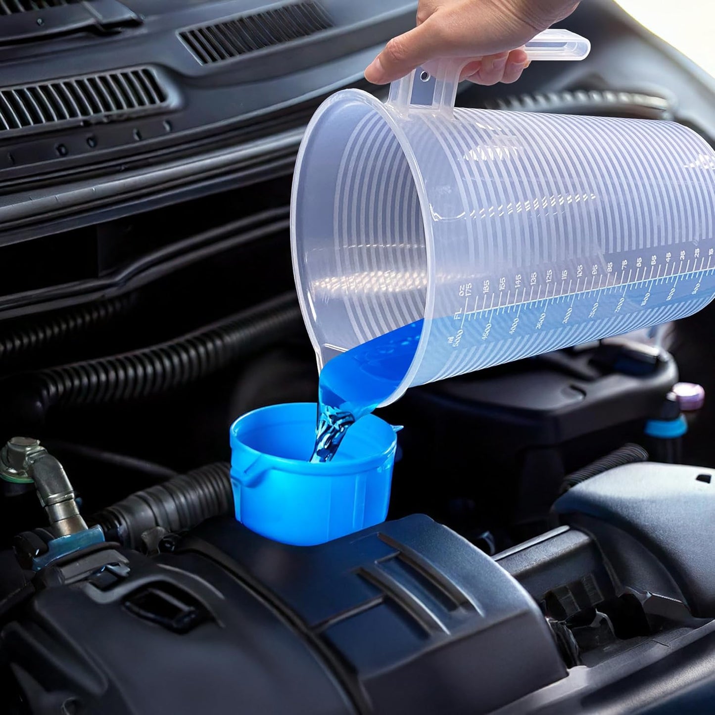 Amazing Abby - Michelle - 128-Ounce (1-Gallon, 4-Quart) Unbreakable Plastic Measuring Pitcher (1-Pack), Measuring Jug with Conversion Chart, Food-Grade, Dishwasher-Safe, Great for Kitchen, Lawn, Pool