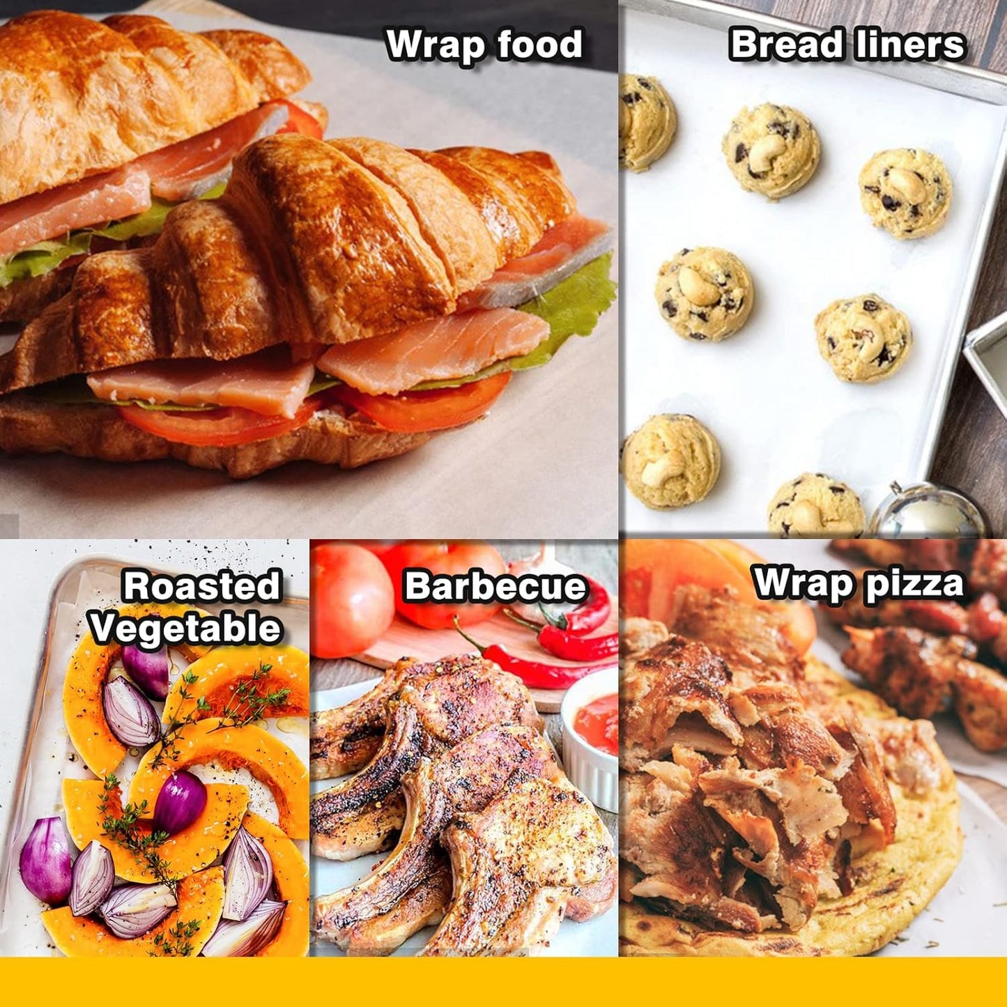 Cuffie in-Ea katbite in-Ear Earbuds Pack of 500 Parchment Paper, 40.6 x 61 cm Baking Paper, Durable and Non-Stick Parchment Paper, Pre-Cut Parchment Paper