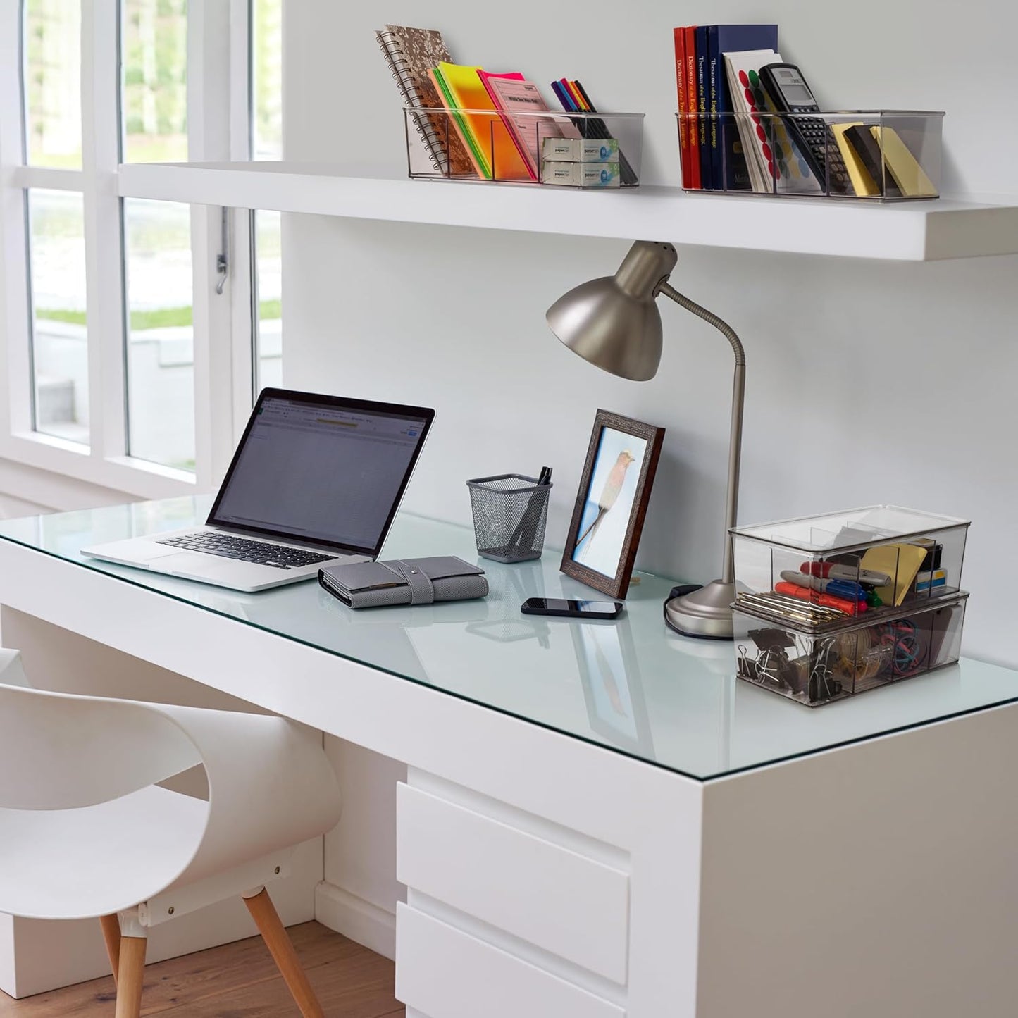 ClearSpace Plastic Pantry Organization and Storage Bins with Dividers & Lids – Perfect Kitchen Organization or Kitchen Storage – Fridge Organizer, Refrigerator Bins, Cabinet Organizers, 2 Pack