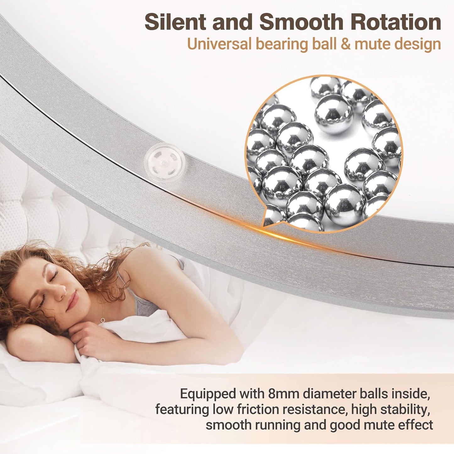 20 Inch Lazy Susan Aluminum Alloy Rotating Turntable Bearing, Non - Slip Metal Bearing Swivel Plate Hardware for Dining and Workbench,440 Pounds Capacity