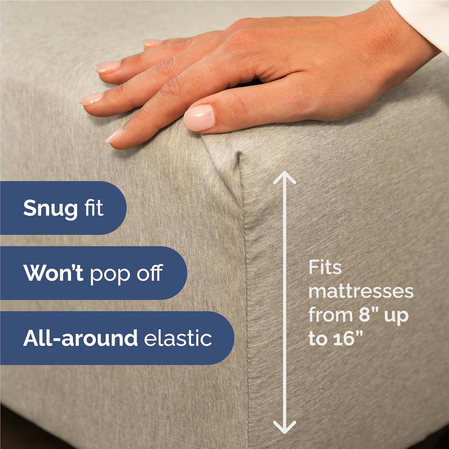 Twin XL Size 3 Piece Sheet Set - Comfy Breathable & Cooling Bed Sheets Set - Hotel Luxury Bedding for Women, Men, Kids, Teens, Boys & Girls - Deep Pockets and Wrinkle Free - Beige (Heathered Sheets)