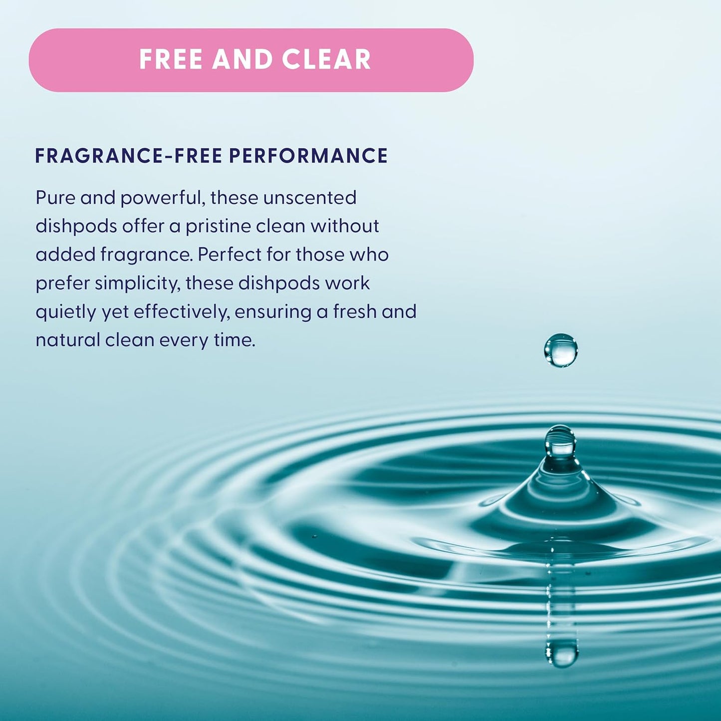 Natural Dishwasher Pods | Plant Based Enzymes Dishwasher Detergent, Free & Clear (Unscented), Eco-Friendly, Tough on Grease & Food Residue | 2 Pack of 60, 120 Pods