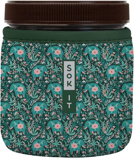 Sok It IceCreamSok Insulated Neoprene Cover (Baby Elephant Walk, Straight Ice Cream Pints)