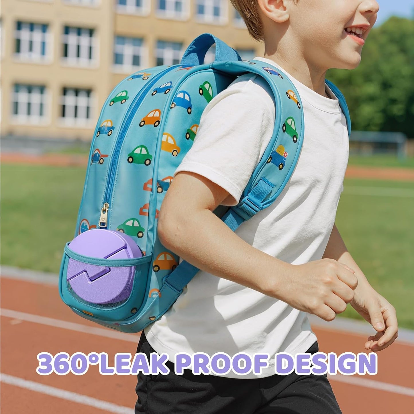 14.5oz Soup Thermo for Hot Food Kids Vacuum Insulated Food Jar Twist-Free Soup Thermo for Hot Food Kids Leakproof Stainless Steel Wide Mouth Lunch Container (Purple)