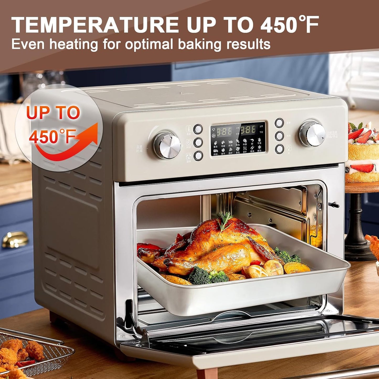 Baking Pans Set of 3, Commercial Grade Stainless Steel Cookie Pan for Baking, 12/10/9 Inch, Rectangle Bakeware Set for Cakes Breads Lasagna Casseroles, Rust & Warp Resistant & Nonstick, Heavy Duty