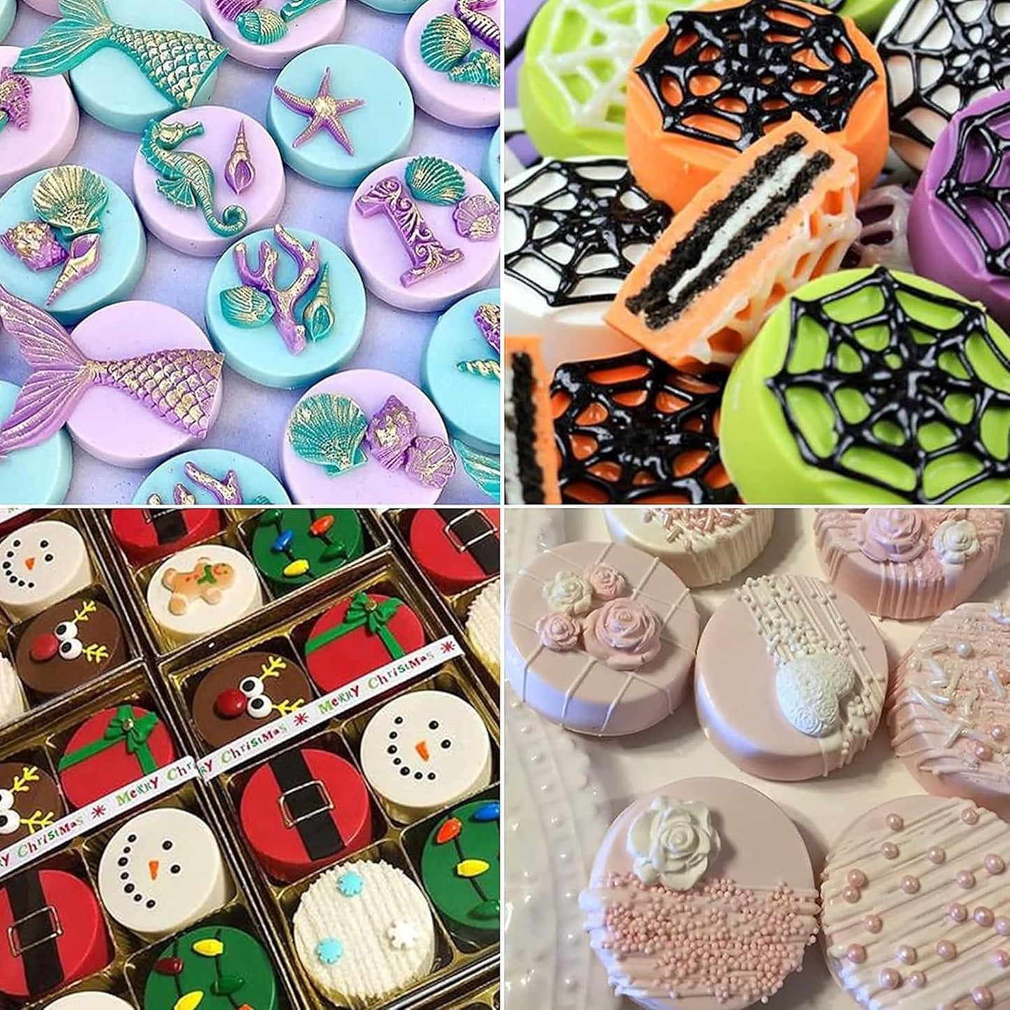 OCPO Kitchen 3D Round Cylinder Silicone Mold for Baking Mousse Cake, Candy, Pastry, Chocolate, Cupcake, Cookie, Cake Decoration Mold, Round Shape (15-Cavity)