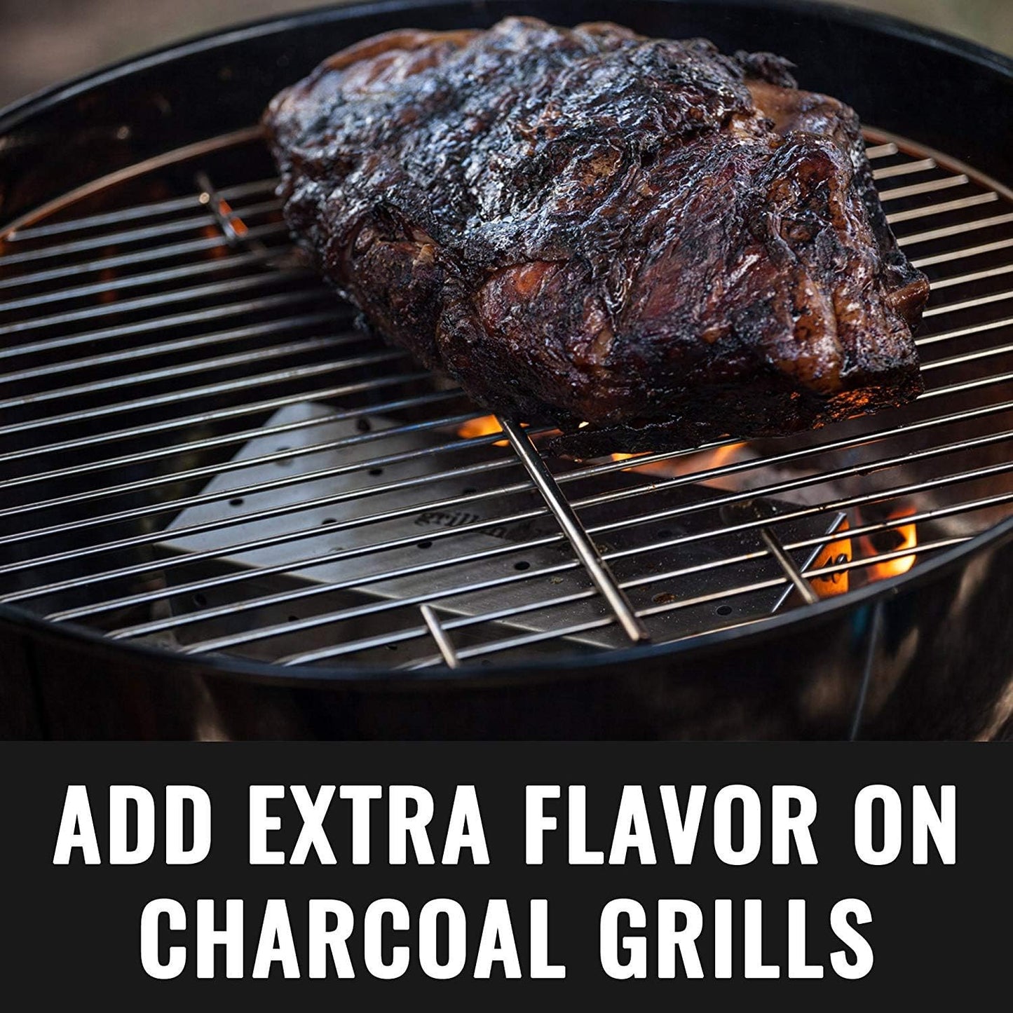 Grillaholics Smoker Box for Gas Grill & Charcoal Grill – Large Stainless Steel Wood Chip Smoker Box for Smoking Meat – Grilling Accessories for BBQ Lovers – Grill Smoker Box Gift for Men