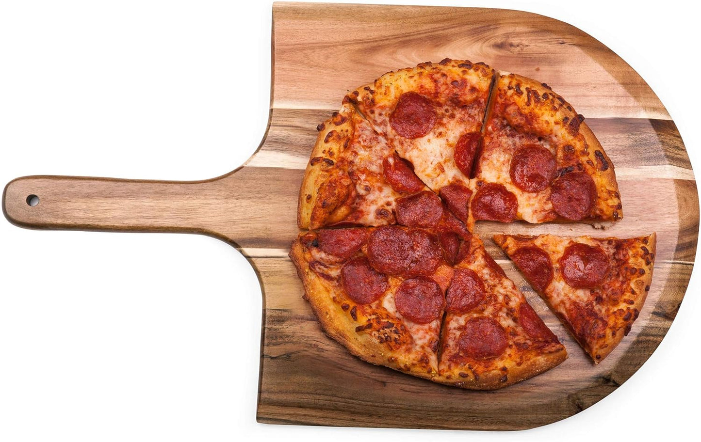 TOSCANA - a Picnic Time brand Acacia Wood Pizza Peel, Serving Pizza Paddle, Bread Peel, 22.75 x 14 in (Acacia Wood)