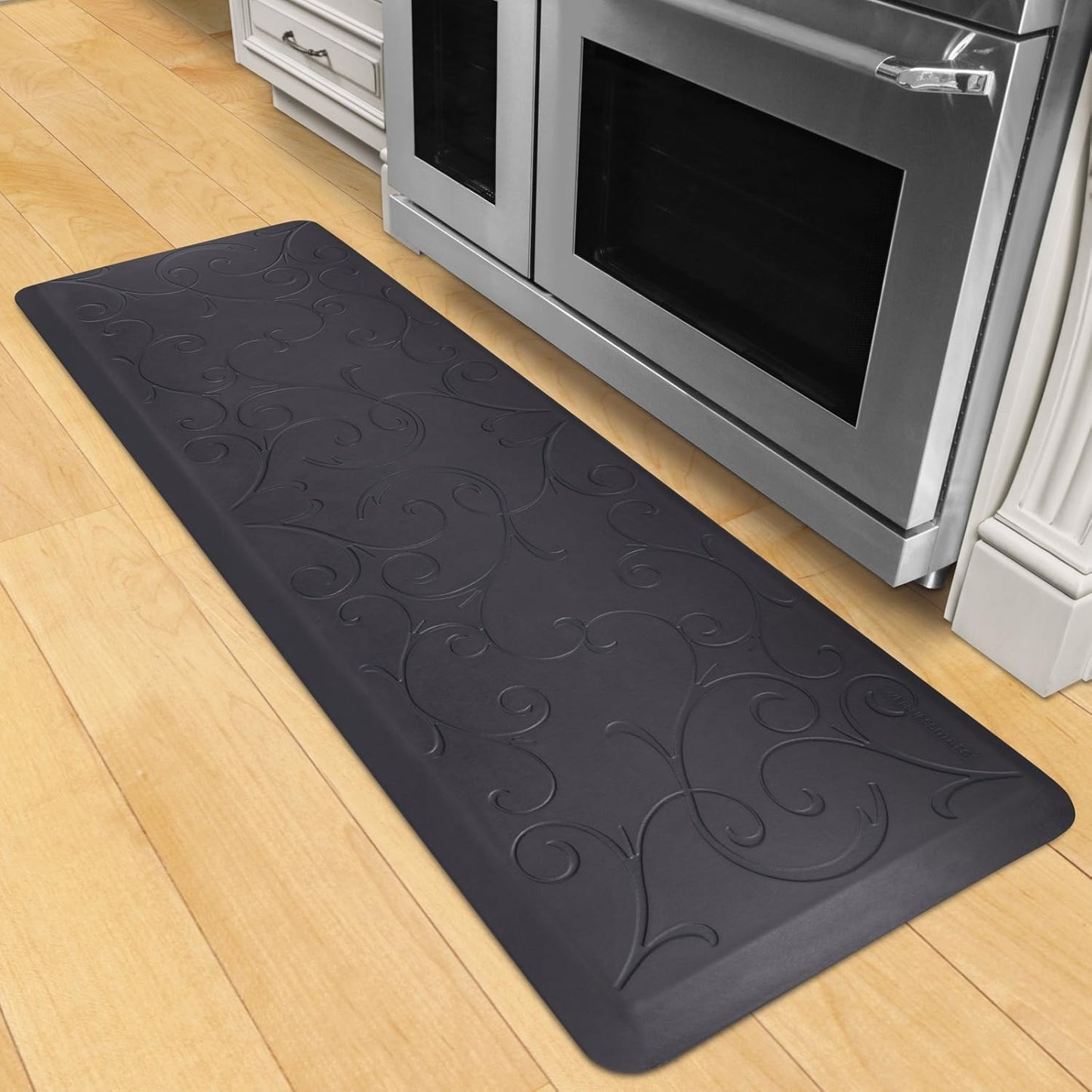 WellnessMats Bella Collection Anti-Fatigue Floor Mat, Polyurethane – Ergonomic Support Pad for Home, Kitchen, Garage, Office Standing Desk – Water Resistant - Made in USA