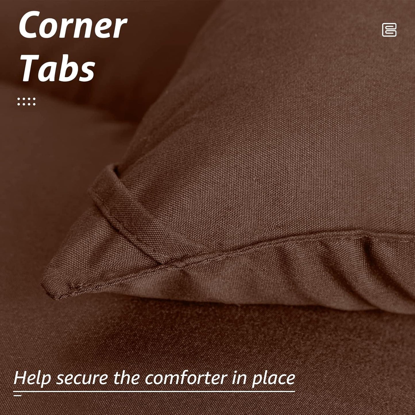 HYLEORY All Season Full Size Bed Comforter - Cooling Down Alternative Quilted Duvet Insert with Corner Tabs - Winter Warm - Machine Washable - Mocha Coffee