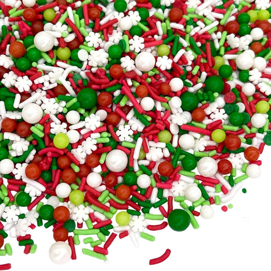 Manvscakes | Christmas sprinkles | Cake sprinkles | Cookie sprinkles | 4 ounce (Red, green, white)