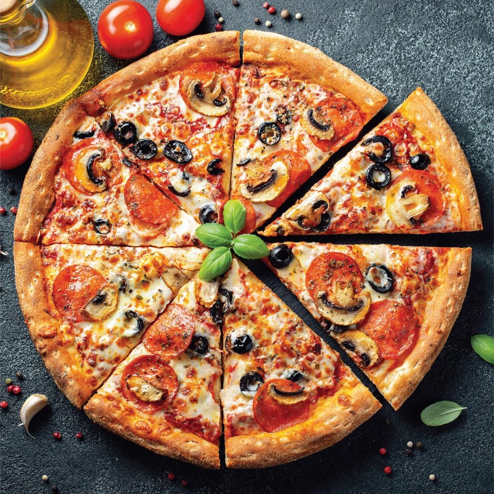 Baker's Secret 2pcs Nonstick Pizza Crisper for Oven 14"", Aluminized Steel Pizza Baking Pan with holes, 2 Layers Non-stick Coating For Easy Release, Dishwasher Safe - The Superb Collection