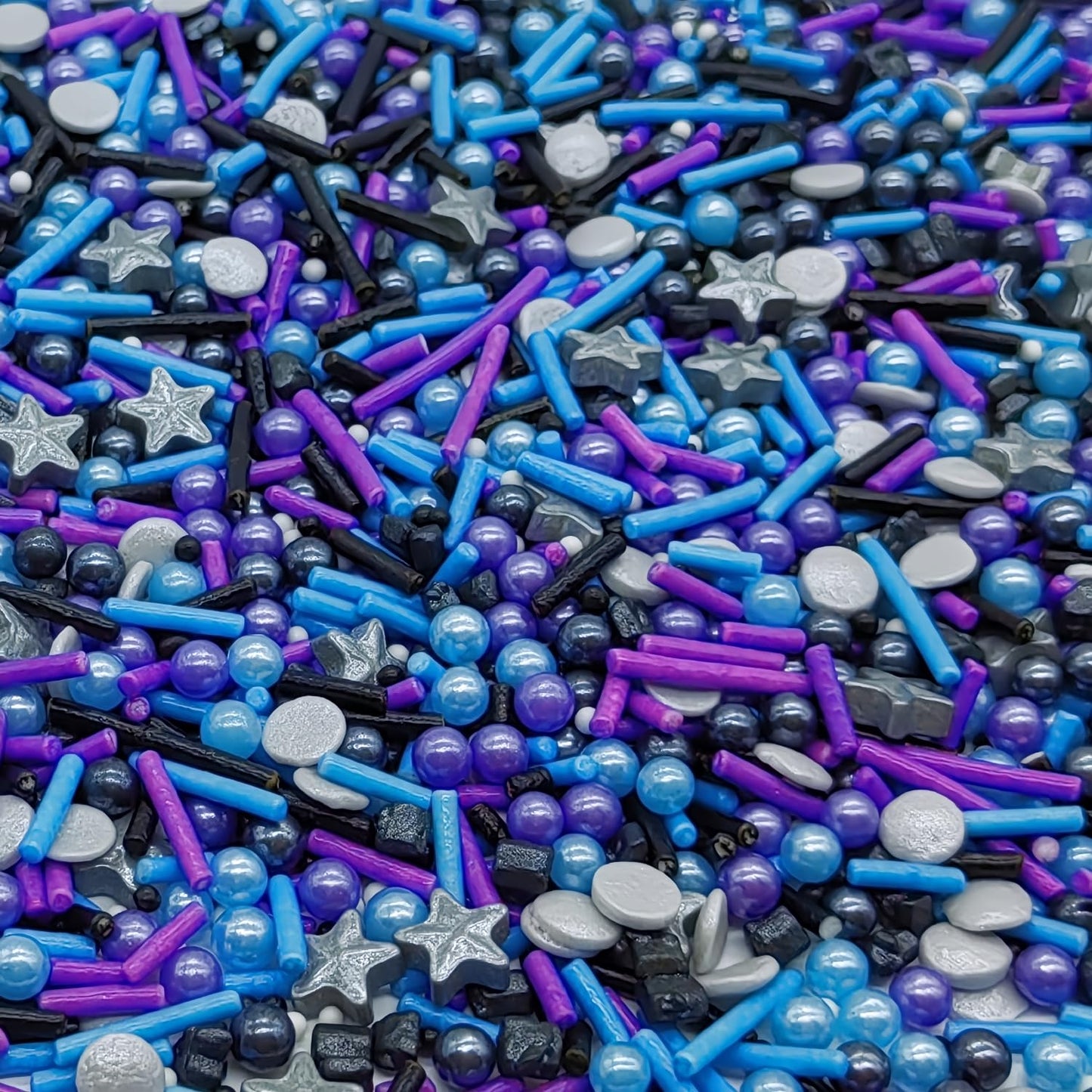 Black Series Sprinkles Candy Mix Size Edible Pearls Cake Decorations Cupcake Toppers Cookie Decorating Perfect for Wedding Party Valentine Halloween Christmas Supplies 4.58OZ