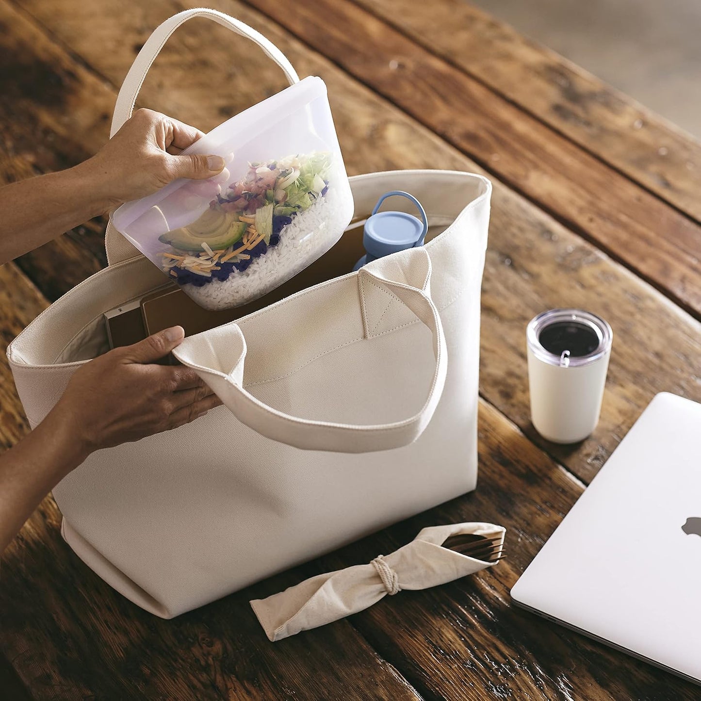 Stasher Premium Silicone Reusable Food Storage Bowl, Clear, Microwave, Sous Vide, Dishwasher, Oven and Freezer Safe, BPA Free, Leak-free, Eco-friendly, 4-Cup Bowl