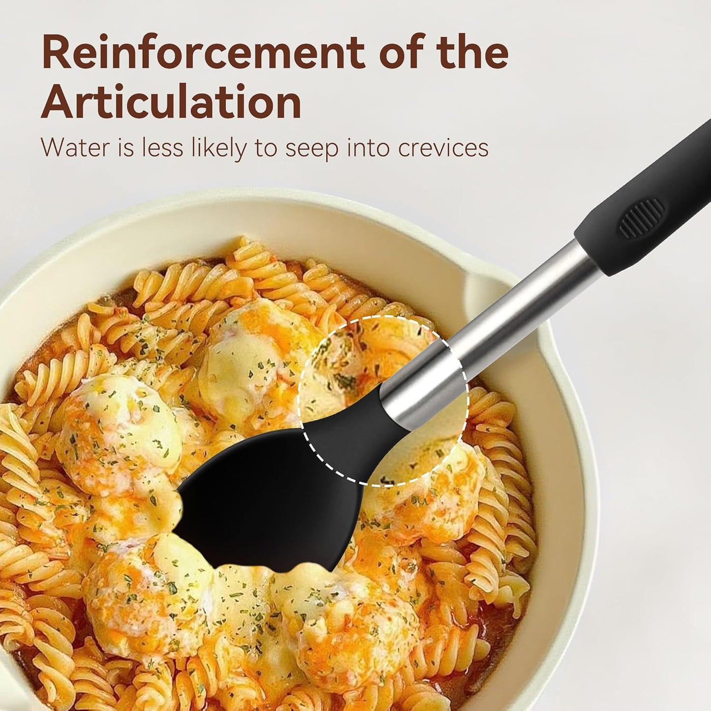 Silicone Cooking Utensils Set, NCUE 35 Pcs Kitchen Utensils Set with Holder, with Stainless Steel Handle Spatula Set, Spoons, Pasta Server, Cheese Grater, Masher, Scissors, Dishwasher Safe (Black)