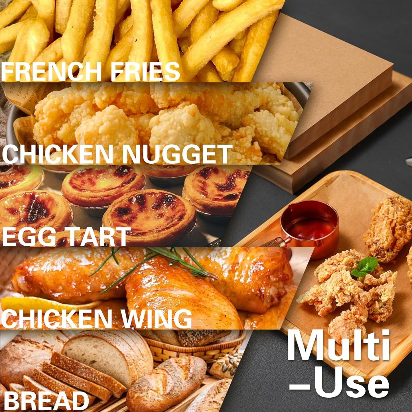 Air Fryer Liners Disposable,100PCS Parchment Paper Sheets Compatible with Nuwave Bravo Air Fryer Toaster Smart Oven, Air Fryer Accessories for Nuwave 12-in-1 30qt Oven