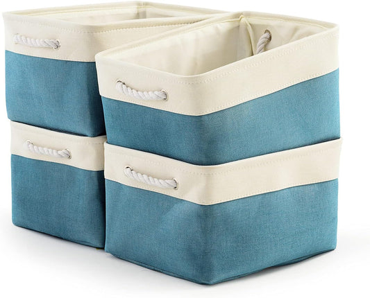 Storage Cubes - 4 Pack Large Fabric Baskets for Organizing, Collapsible Storage Bins for Closet Cloth Decorative Gift supplies Organizer Shelf 15.7 (L) x 11.8 (W) x 8.2 (H) inches