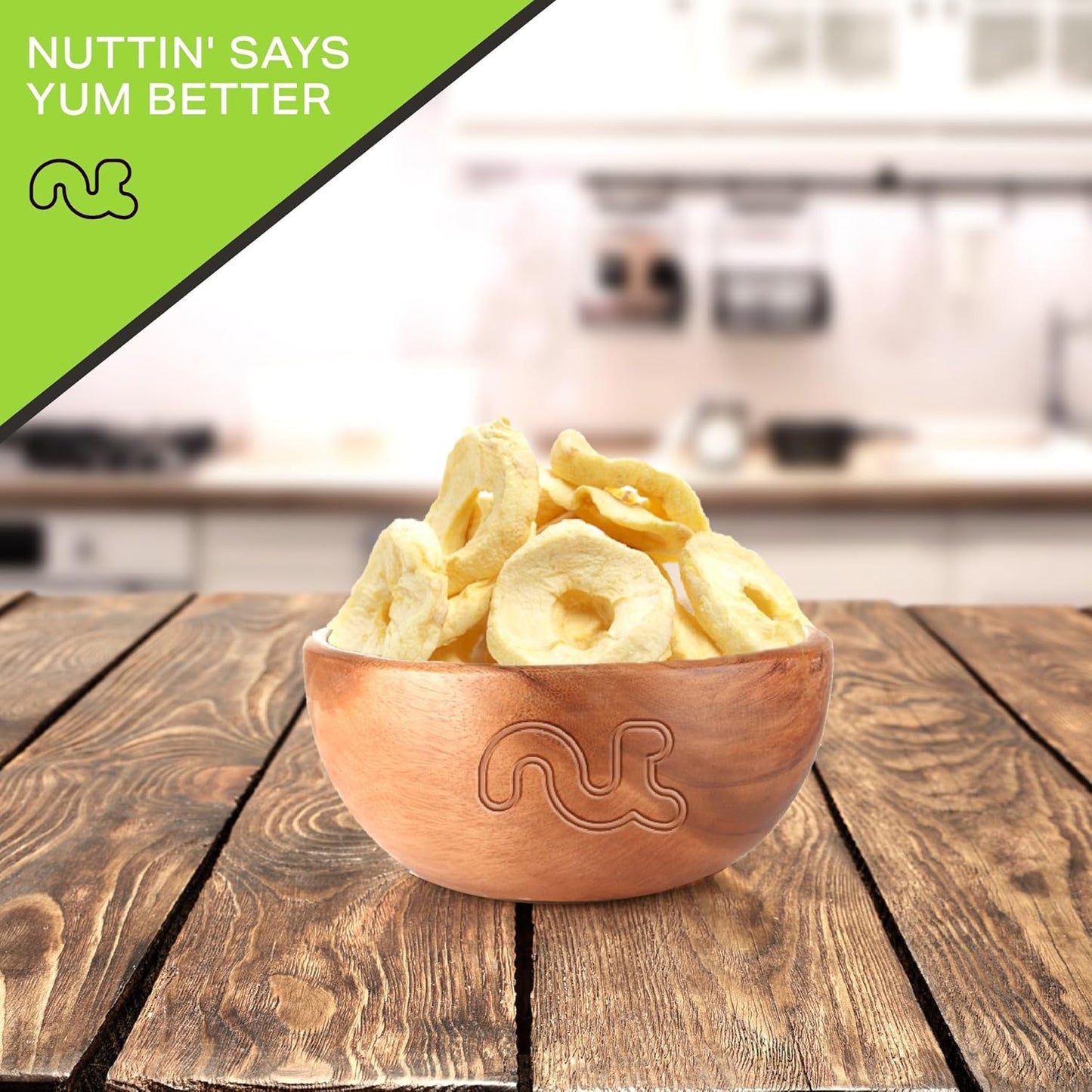 NUT CRAVINGS - Dried Apple Rings Slices, No Sugar Added - Chewy Soft Texture (6oz, 1 Pack) Bulk Dry Fruits Packed Fresh in Resealable Bag - Sweet Healthy Snack, Naturally Grown, Vegan, Kosher