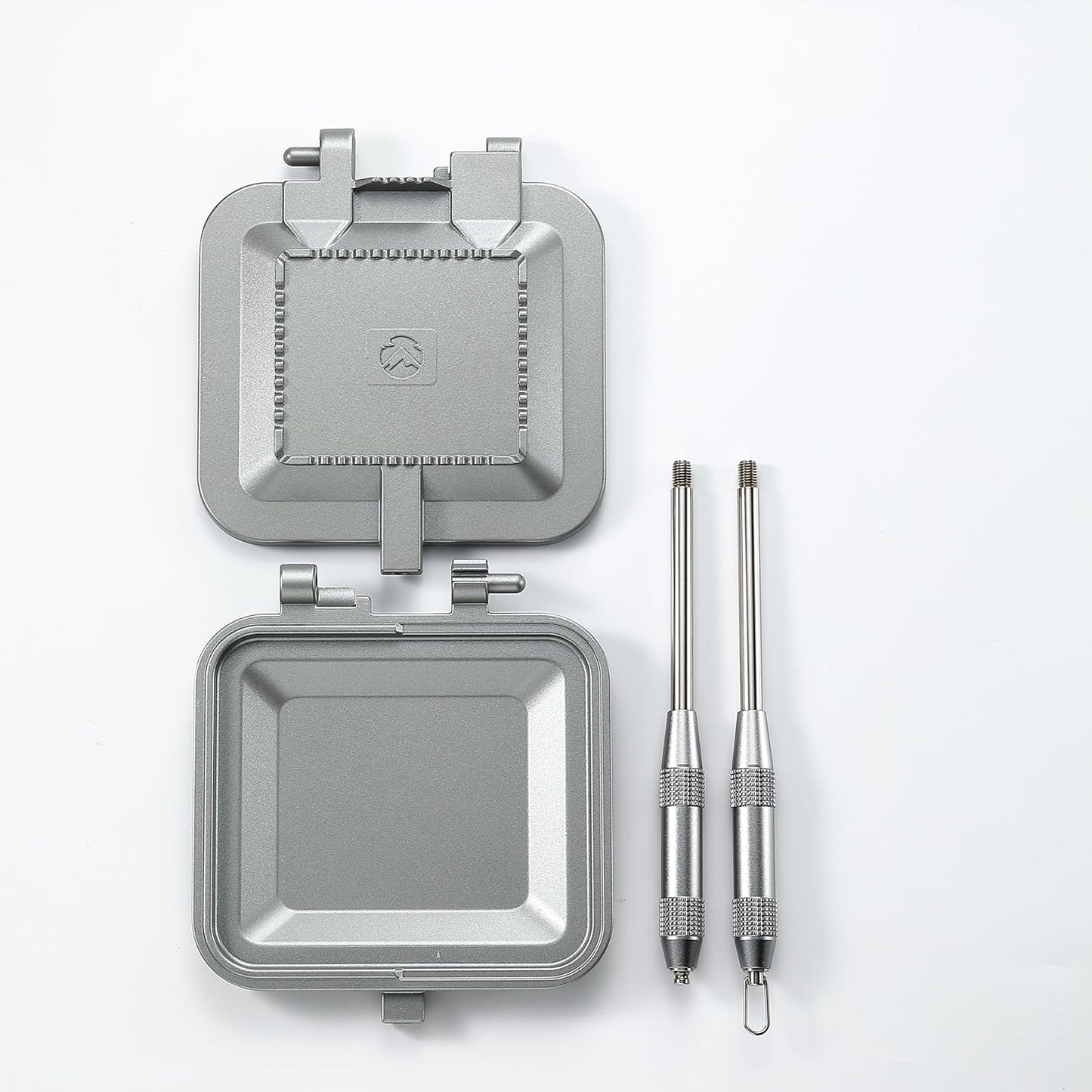 camping moon Sandwich Maker Hot Sand Single Burner Gas Fire Open Fire Compact Aluminum TT-1315 (Silver)