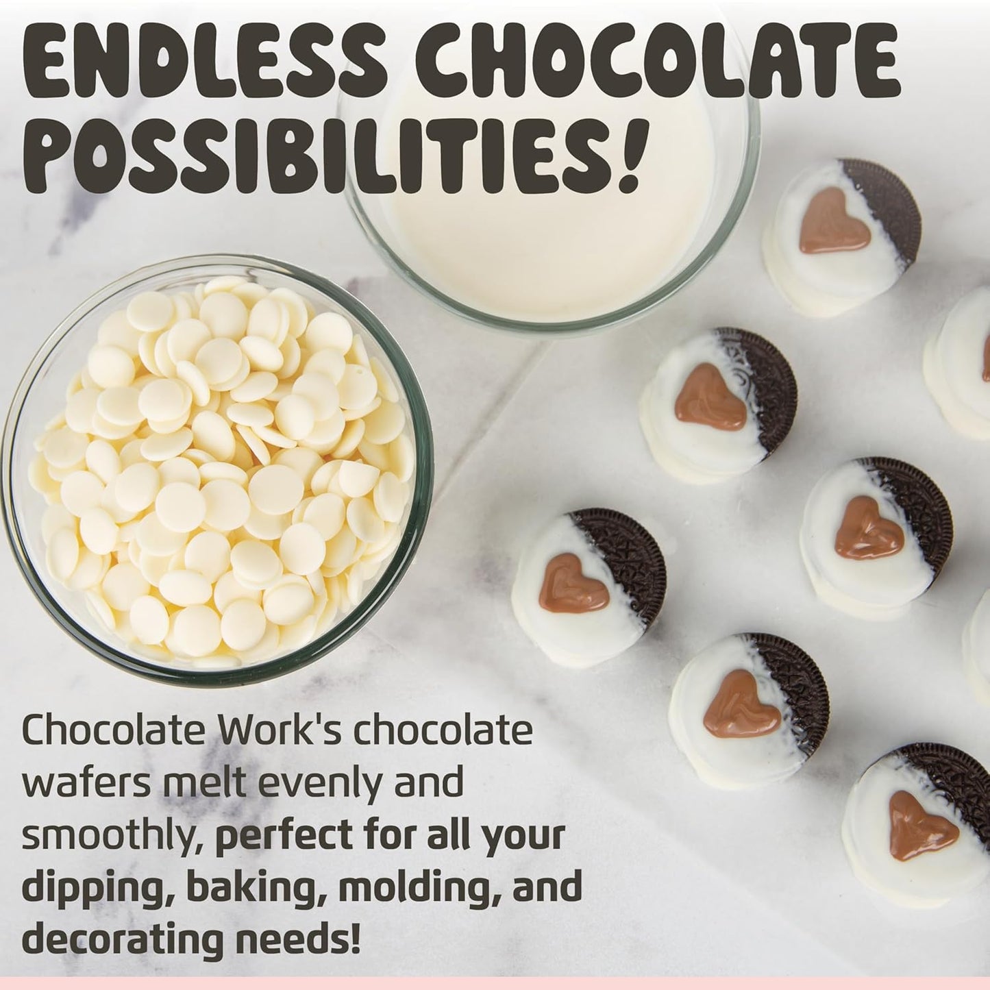 Chocolate Works Melting Chocolate Parent (2.5 lb (Pack of 1), White Chocolate)