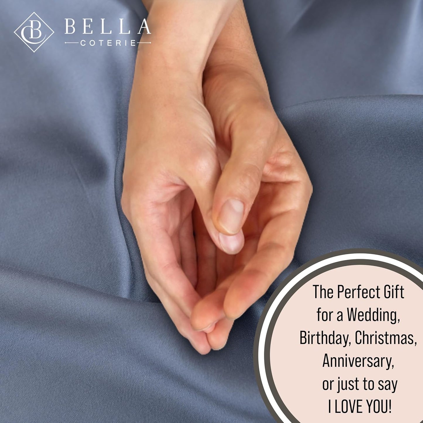 Bella Coterie Luxury Bamboo Viscose Queen Size Sheet Set | 100% Organically Grown | Ultra Soft | Cooling for Hot Sleepers | 18" Deep Pocket [Slate Blue]