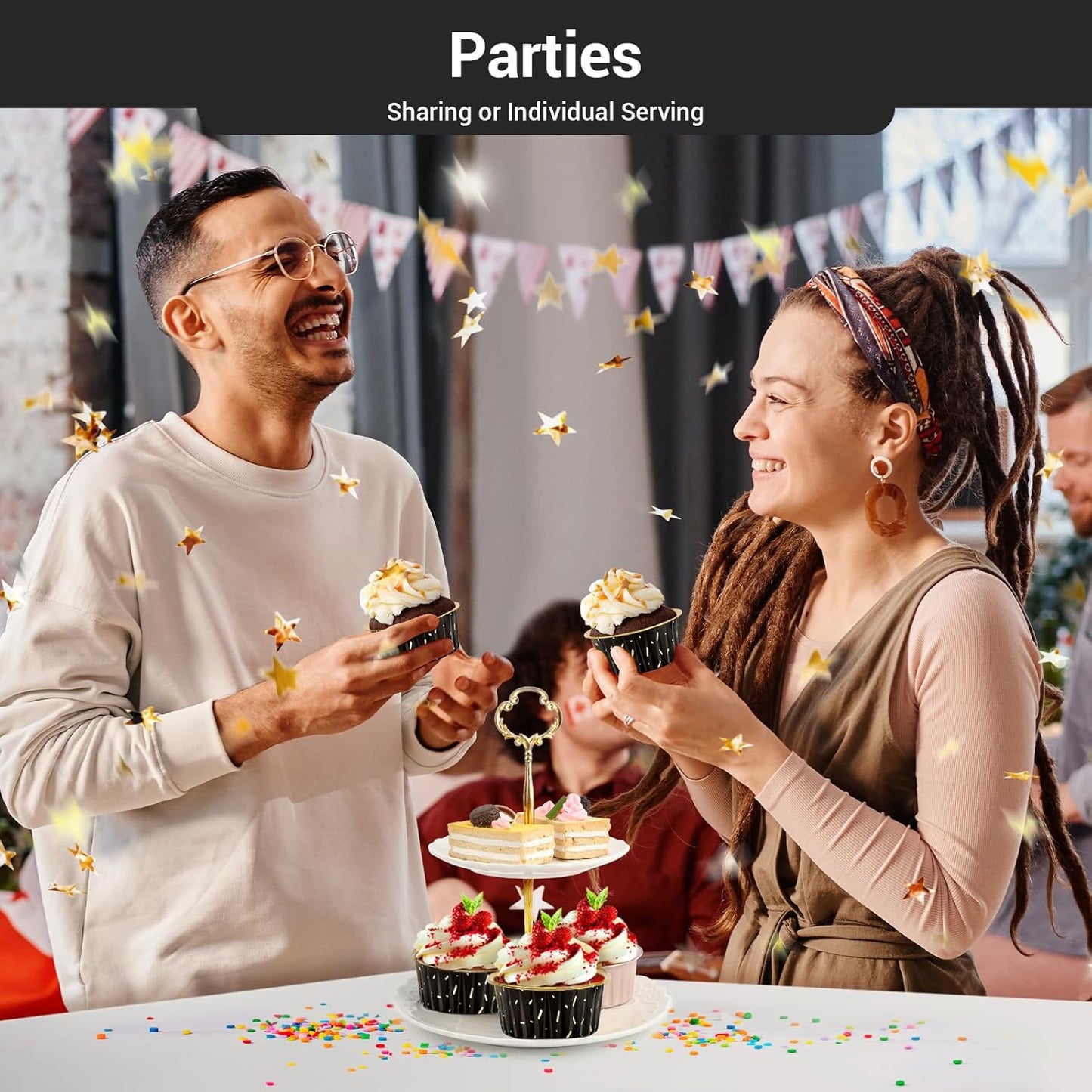 EUSOAR Disposable Aluminum Foil Cups, 30pcs 5oz Foil Ramekins Cupcake Baking Cups Containers Wrappers with Lids, Dessert Cups with Lids Mini Aluminum Cheesecake Pan Creme Brulee Ramekins