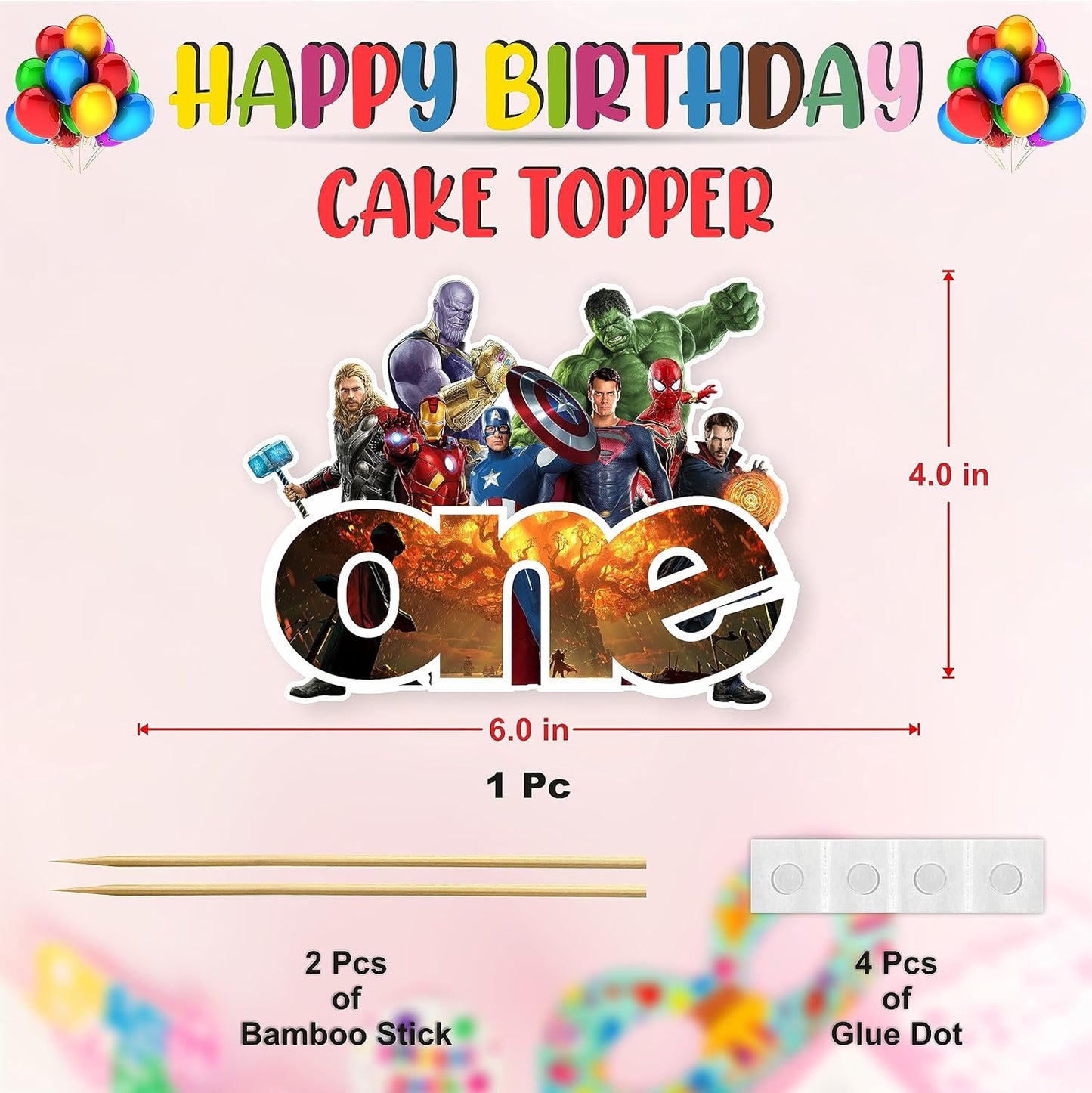 Seyal® Suprhero One Cake Topper