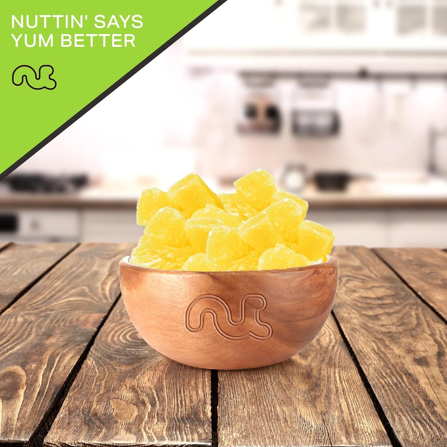 NUT CRAVINGS - Sun Dried Pineapple Chunks, Lightly Sweetened (80oz, 5 LB) Bulk Dry Fruits Packed Fresh in Resealable Bag - Sweet Healthy Snack, Naturally Grown, Vegan, Kosher