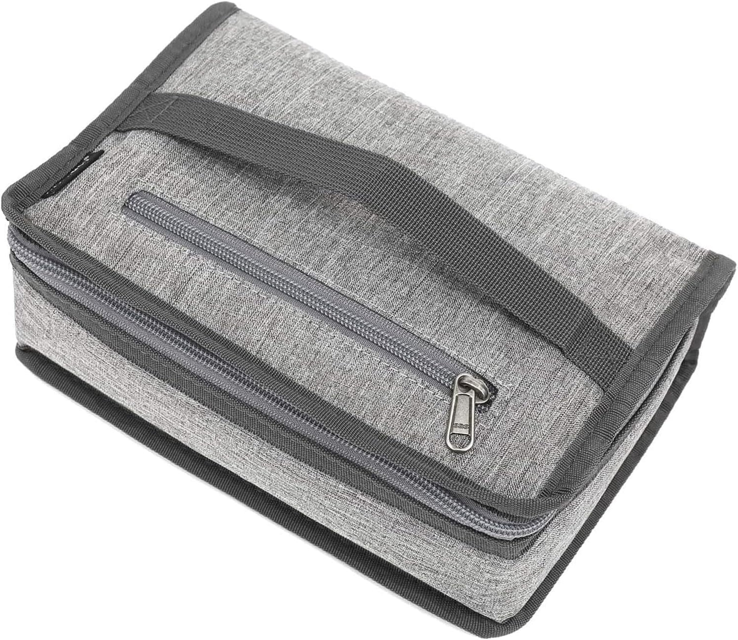 FlowFly Small Insulated Lunch box Portable Soft Bag Mini Cooler Thermal Meal Tote Kit with Handle for Work & School, Heather Grey