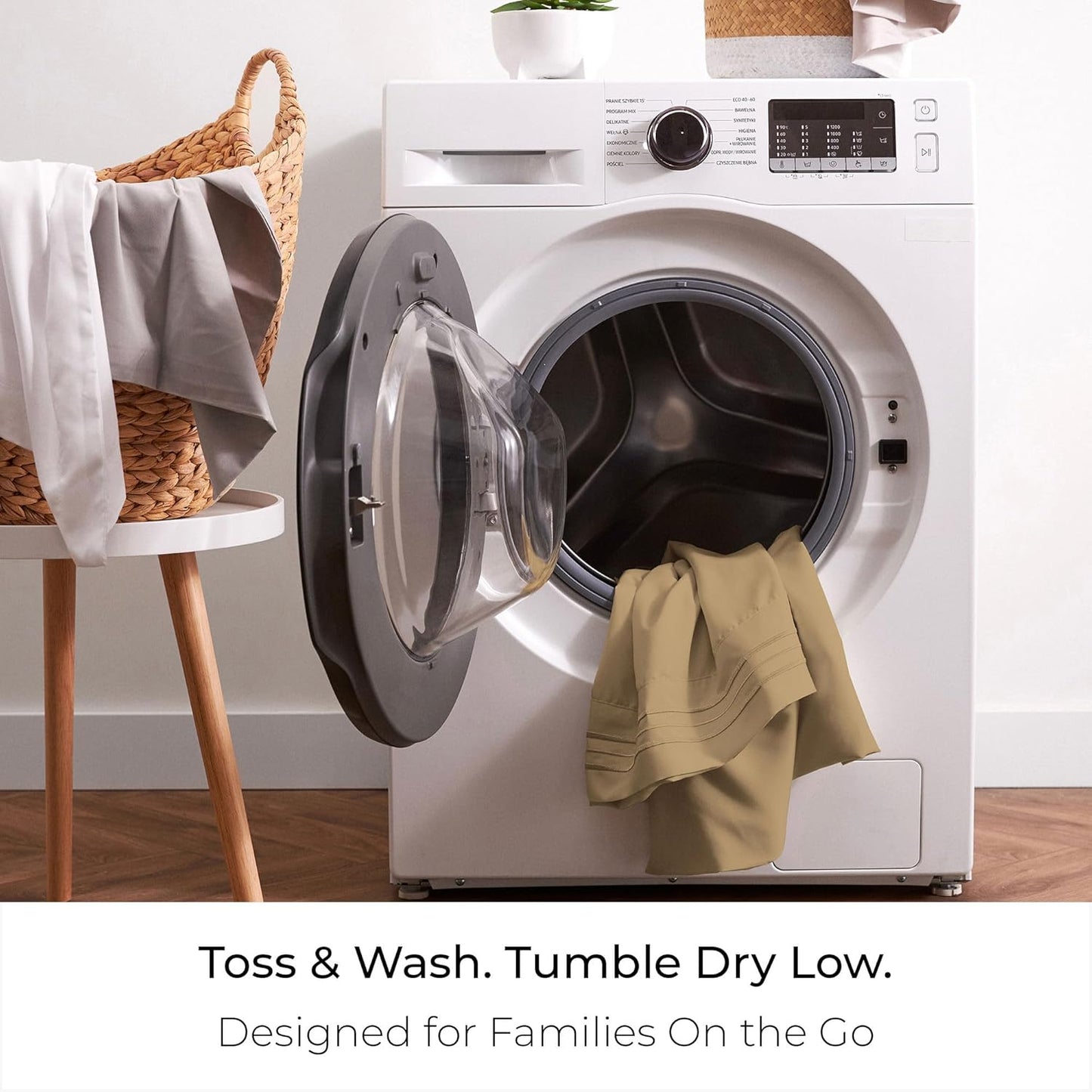 Mellanni California King Sheets Set - 4 PC Iconic Collection Bedding - Hotel Luxury, Extra Soft, Cooling Bed Sheets - Wrinkle, Fade, Stain Resistant (Cal King, Gold)