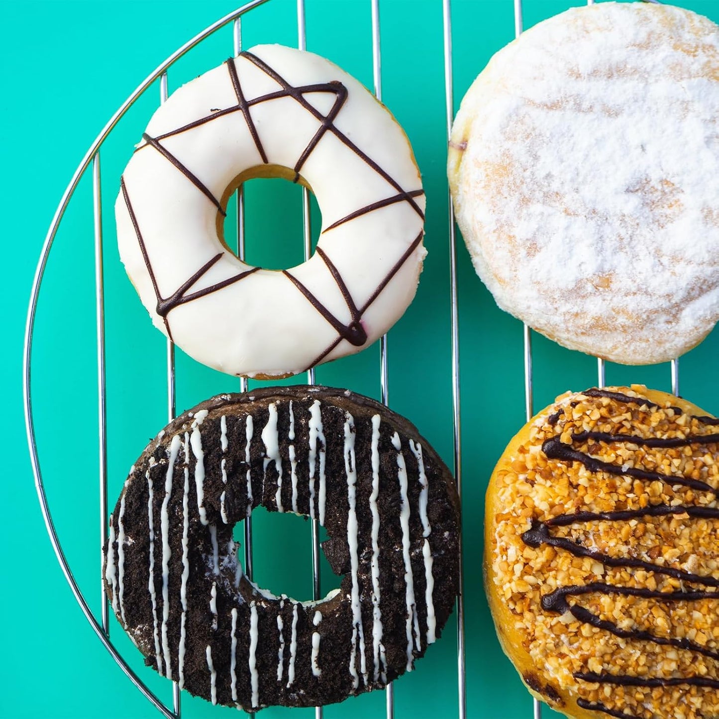 uxcell 2 Pcs Round Cooking Rack with Legs, Dia 11 Inch 304 Stainless Steel Barbecue Grill for Cooking Baking Barbecue Air Fryer Racks, Silver