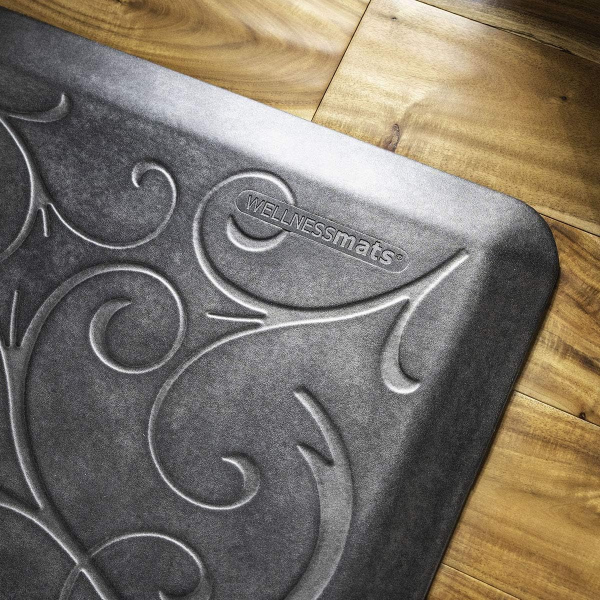 WellnessMats Bella Collection Anti-Fatigue Floor Mat, Polyurethane – Ergonomic Support Pad for Home, Kitchen, Garage, Office Standing Desk – Water Resistant - Made in USA