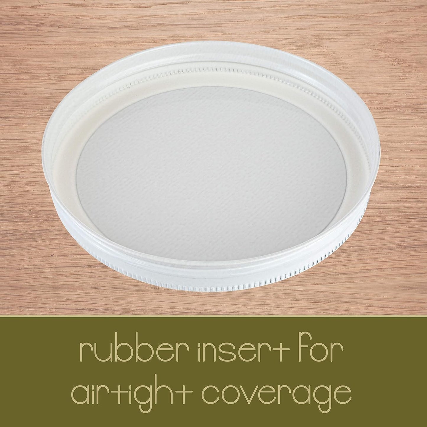 kitchentoolz Half Gallon Mason Jar Wide Mouth with Airtight Metal Lid - Safe for Fermenting Kombucha Kefir - Curing Pickling, Storing and Canning - BPA-Free Dishwasher Safe (White Lid, 4)