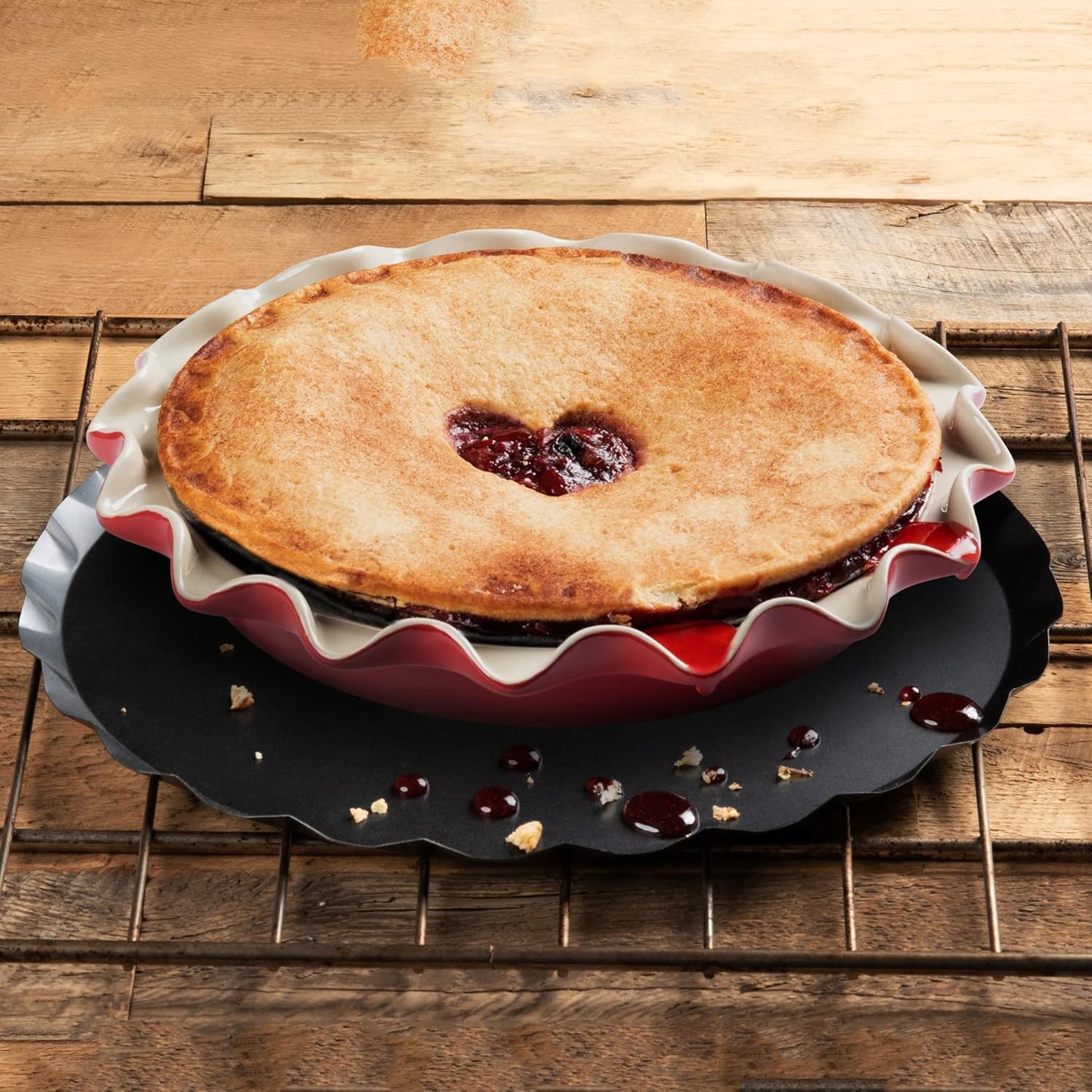 Mrs. Anderson’s Baking Non-Stick Pie Drip Catcher Pan, Carbon Steel with Premium Non-Stick Coating, PFOA and BPA Free