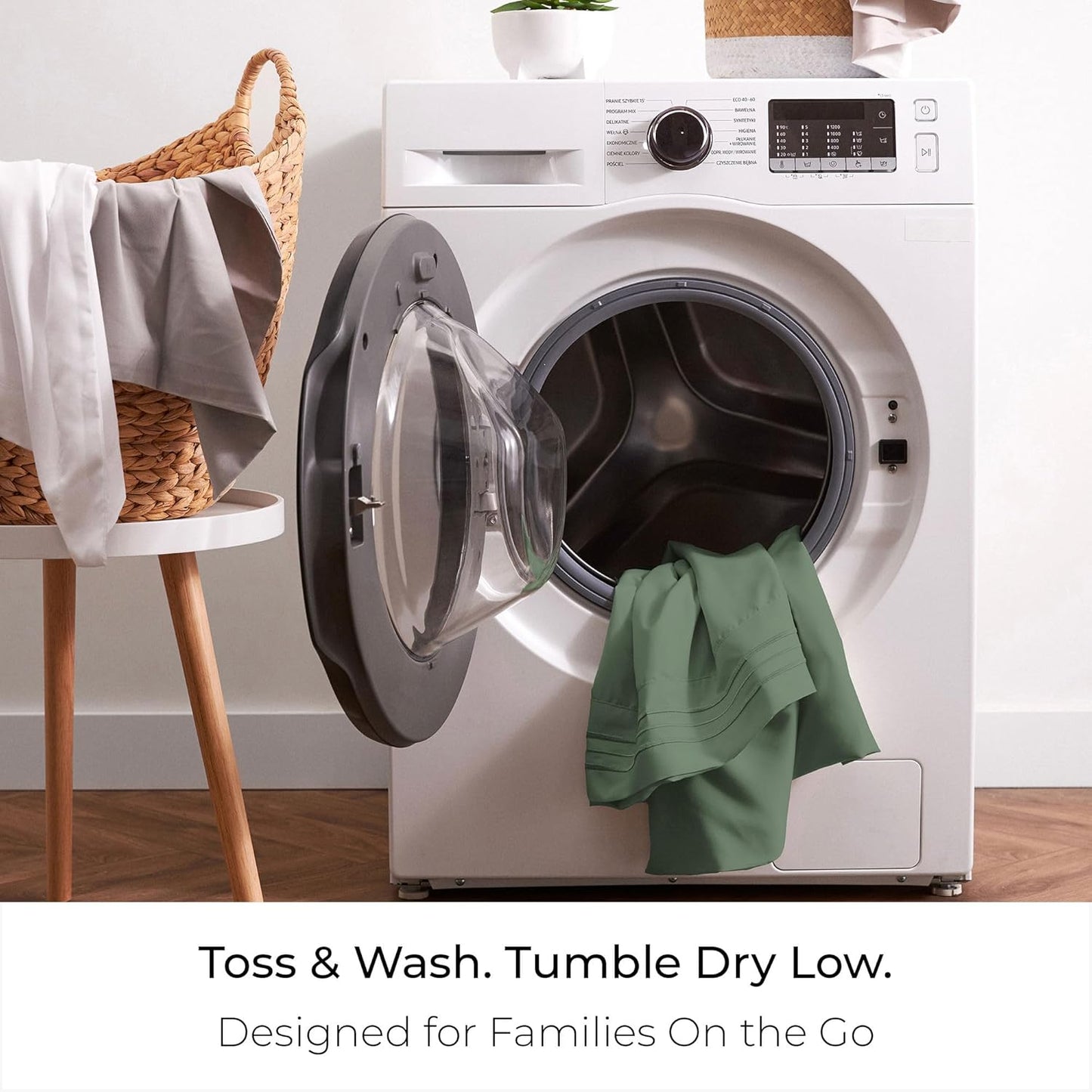 Mellanni California King Sheets Set - 4 PC Iconic Collection Bedding - Hotel Luxury, Extra Soft, Cooling Bed Sheets - Wrinkle, Fade, Stain Resistant (Cal King, Sage)